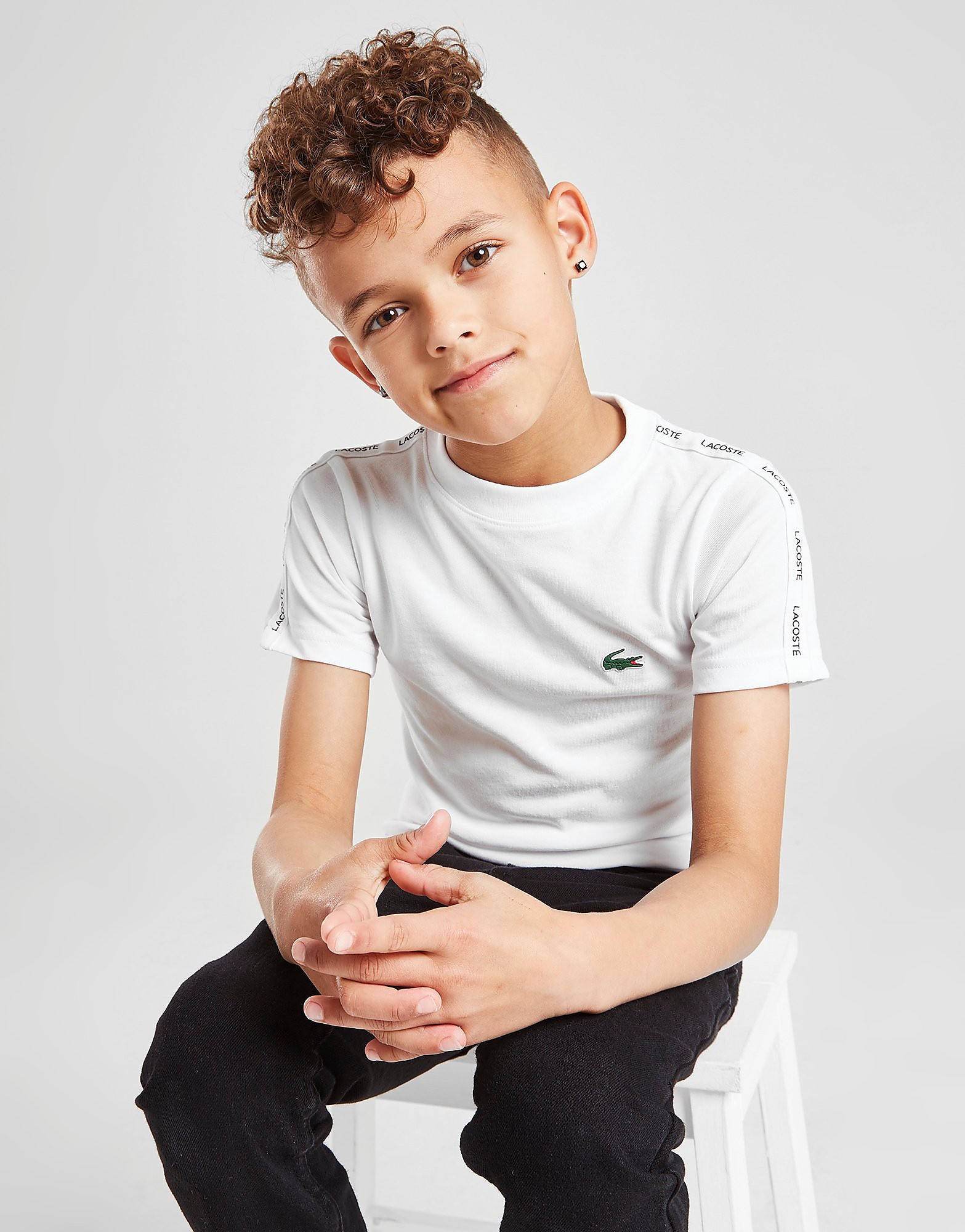 

Lacoste Tape T-Shirt Children - Only at JD - White - Kids, White