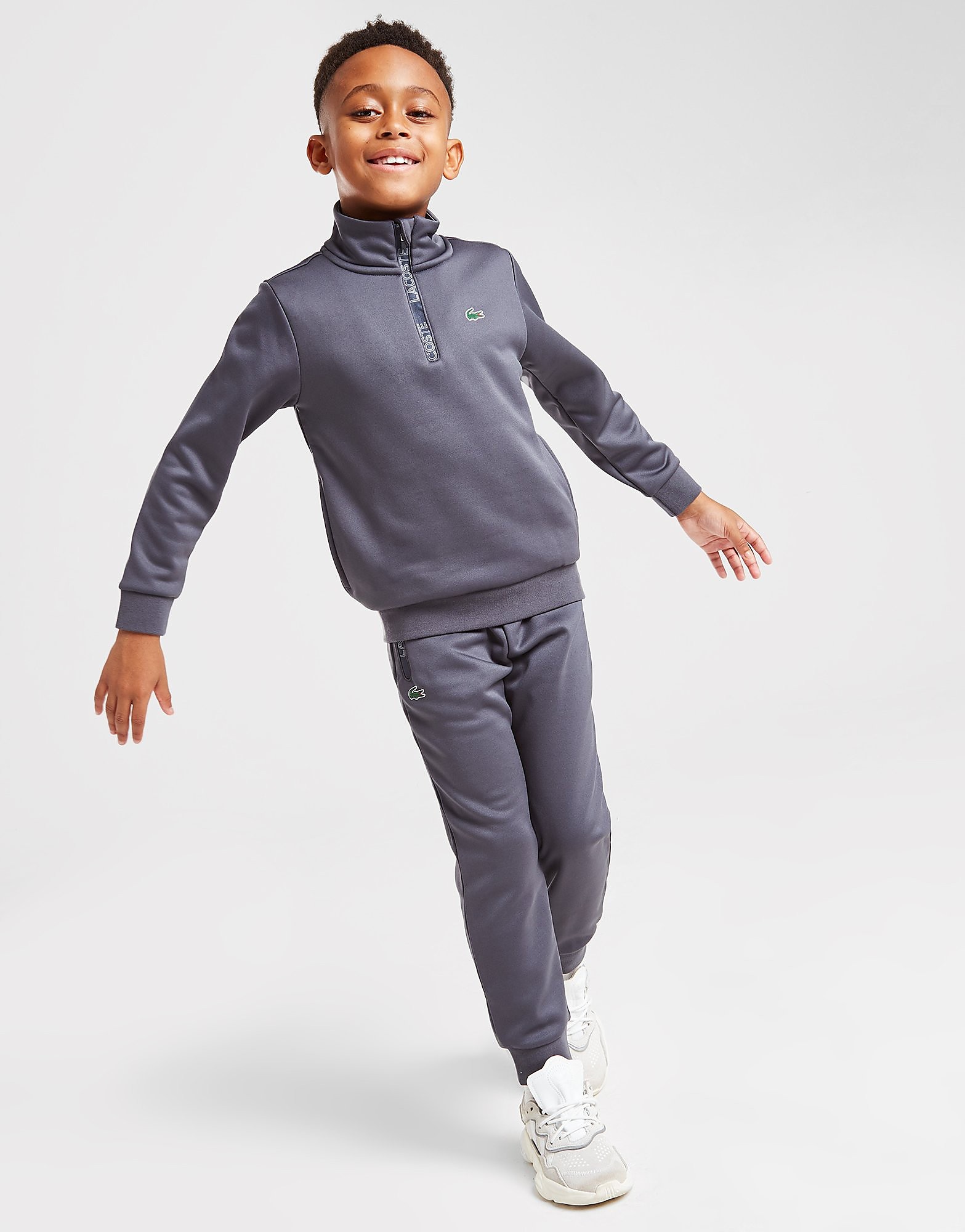 

Lacoste Poly Fleece Tape Track Pants Children - Only at JD - Grey - Kids, Grey