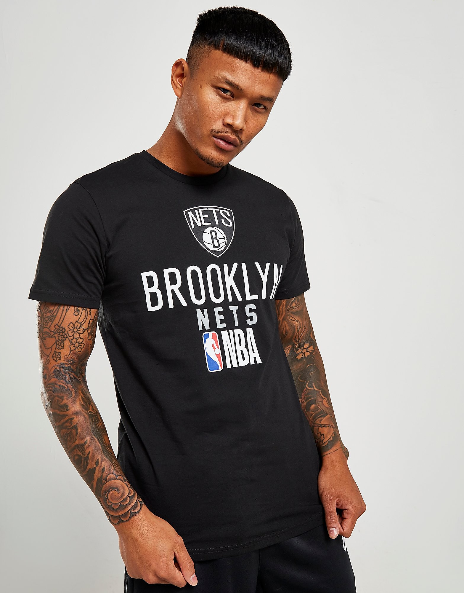 

New Era NBA Brooklyn Nets Stack Short Sleeve T-Shirt - Black - Mens, Black