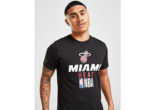 New Era NBA Miami Heat Stack Short Sleeve T-Shirt - Black - Mens, Black