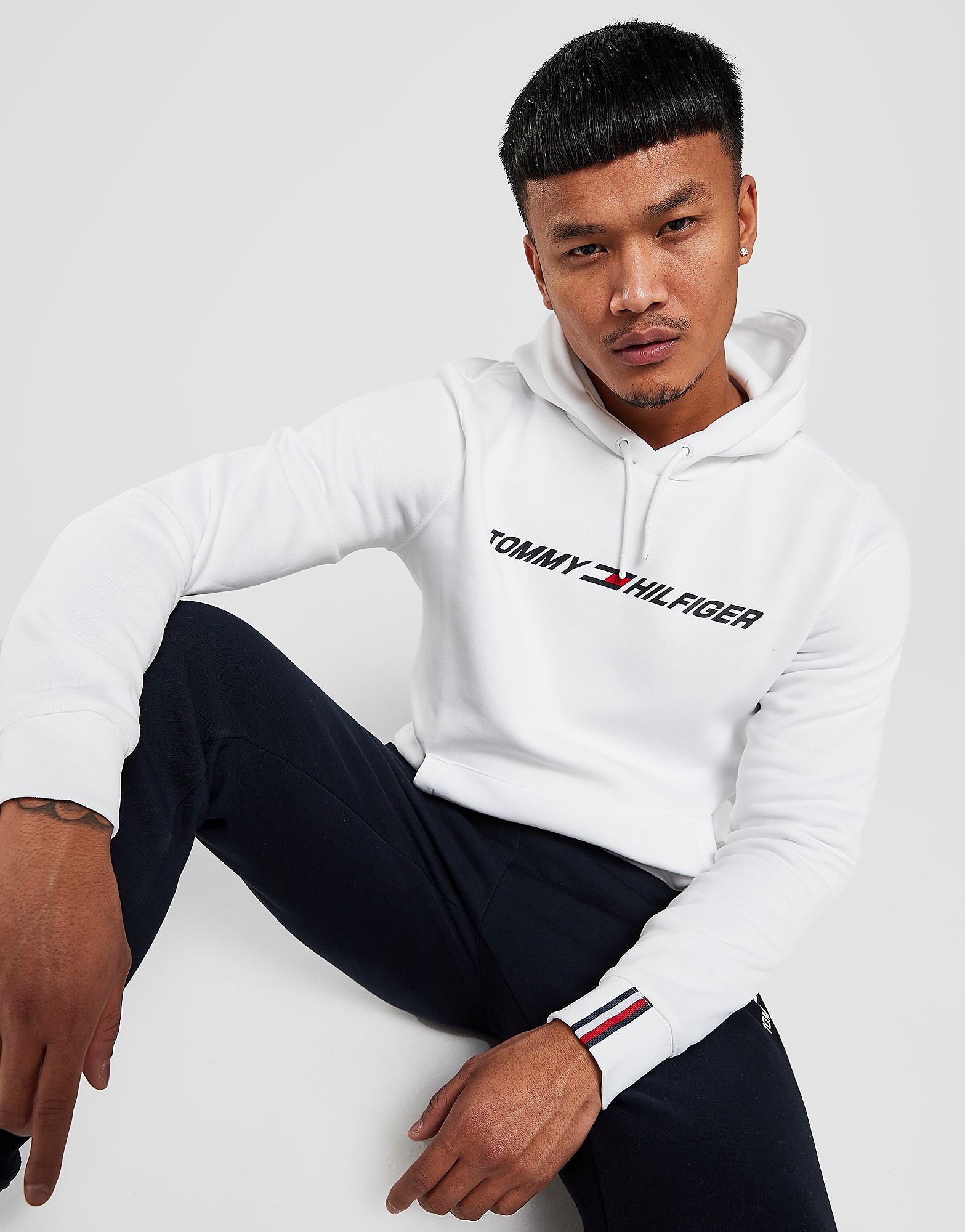 

Tommy Hilfiger Large Logo Hoodie - Only at JD - White - Mens, White