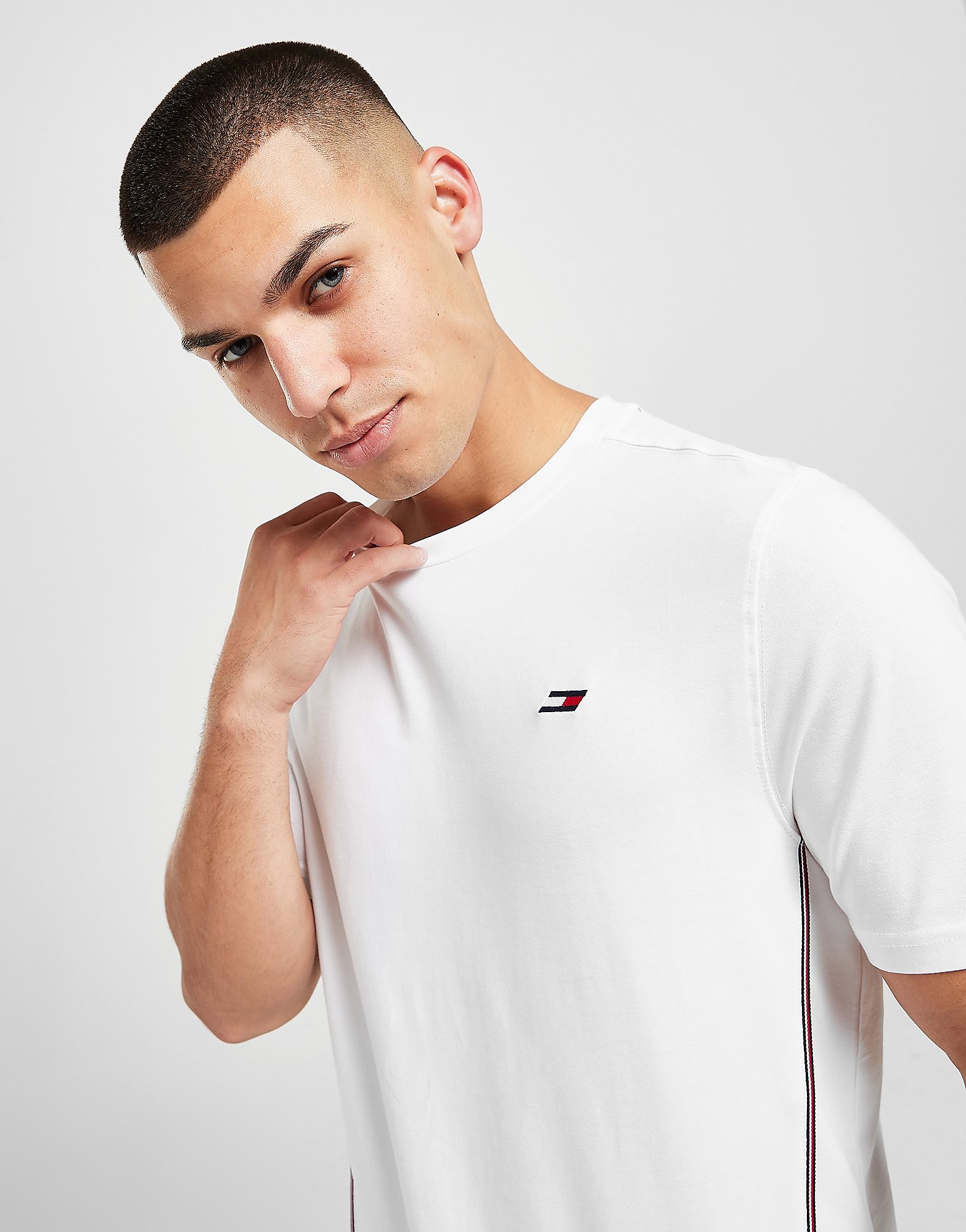 

Tommy Hilfiger Tape Flag T-Shirt - Only at JD - White - Mens, White
