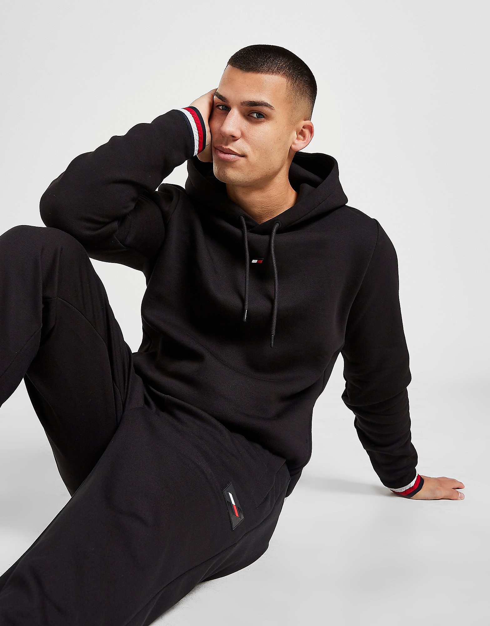 

Tommy Hilfiger Tri Ribbed Hoodie - Only at JD - Black - Mens, Black