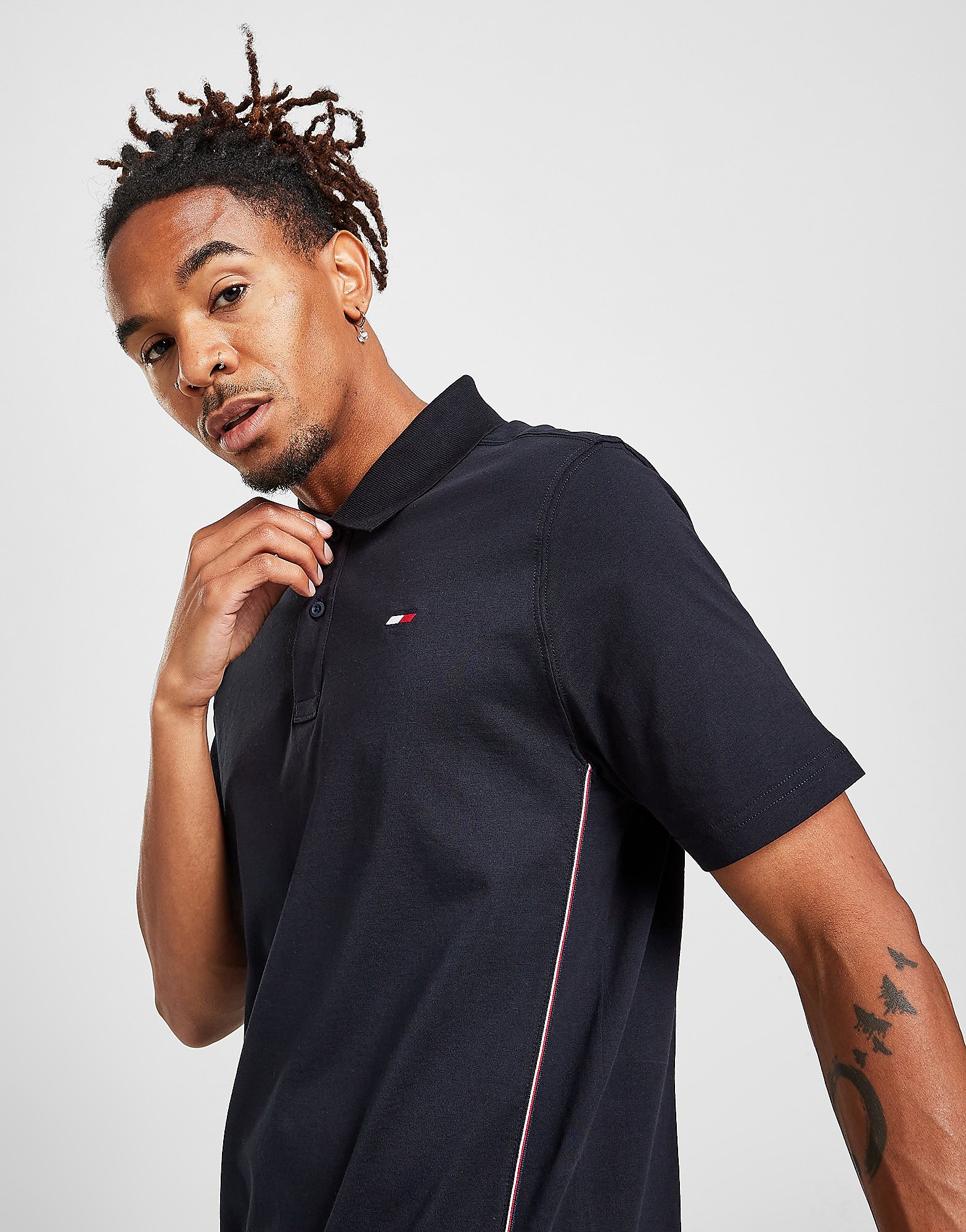 

Tommy Hilfiger Tape Flag Polo Shirt - Only at JD - Navy - Mens, Navy