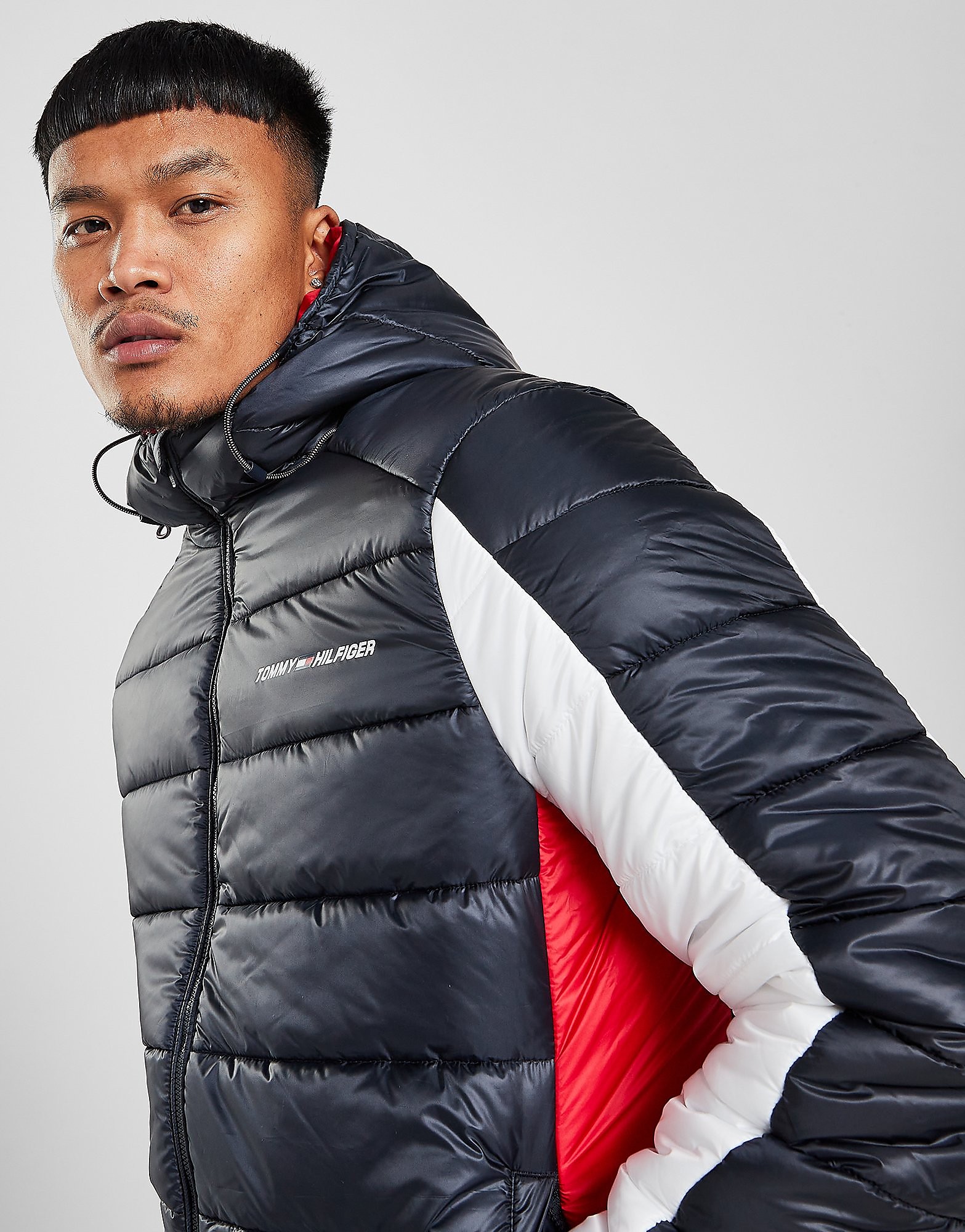 

Tommy Hilfiger Colour Block Bubble Jacket - Blue - Mens, Blue