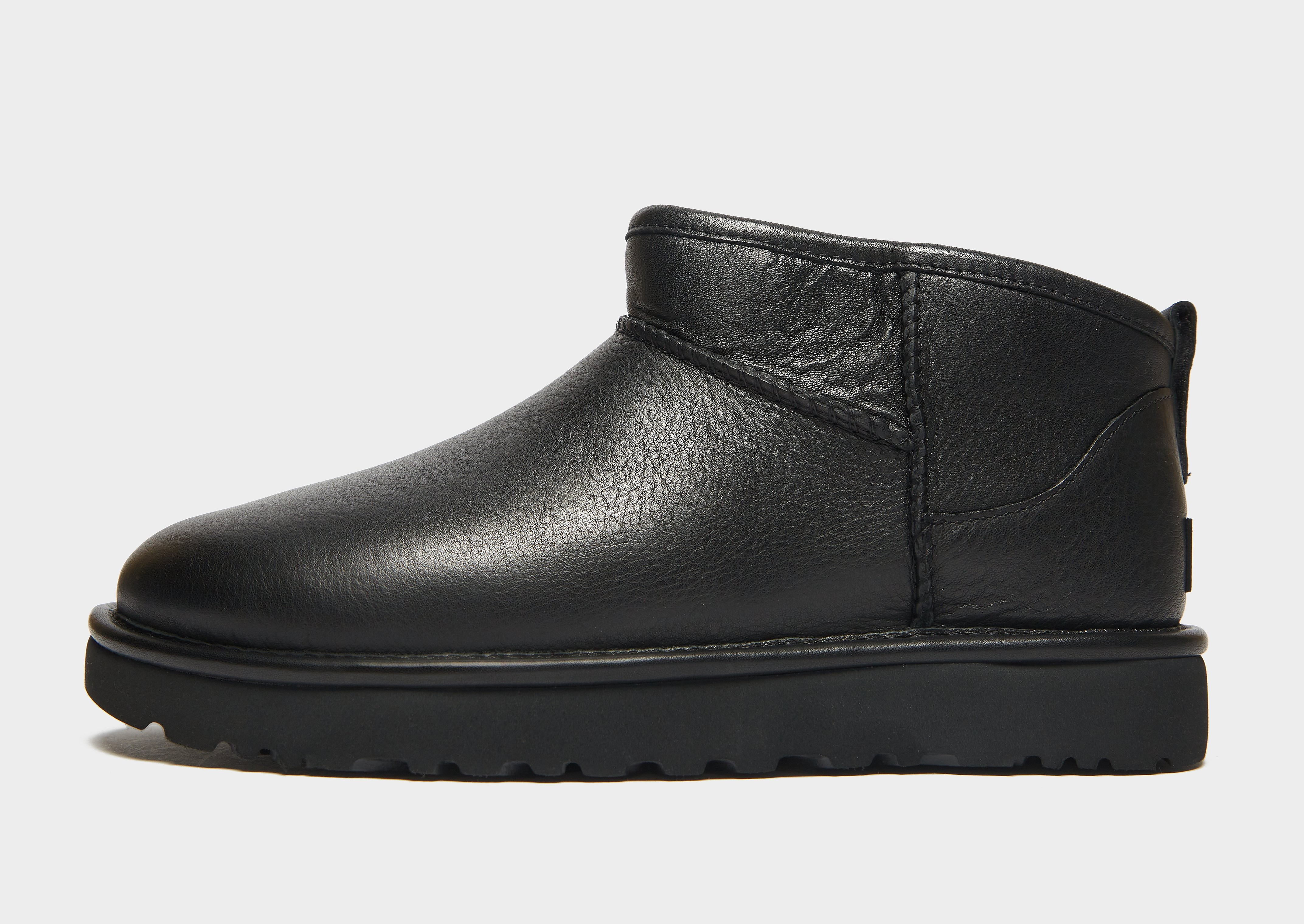 

UGG Classic Ultra Mini Leather Boots Women's - Black, Black