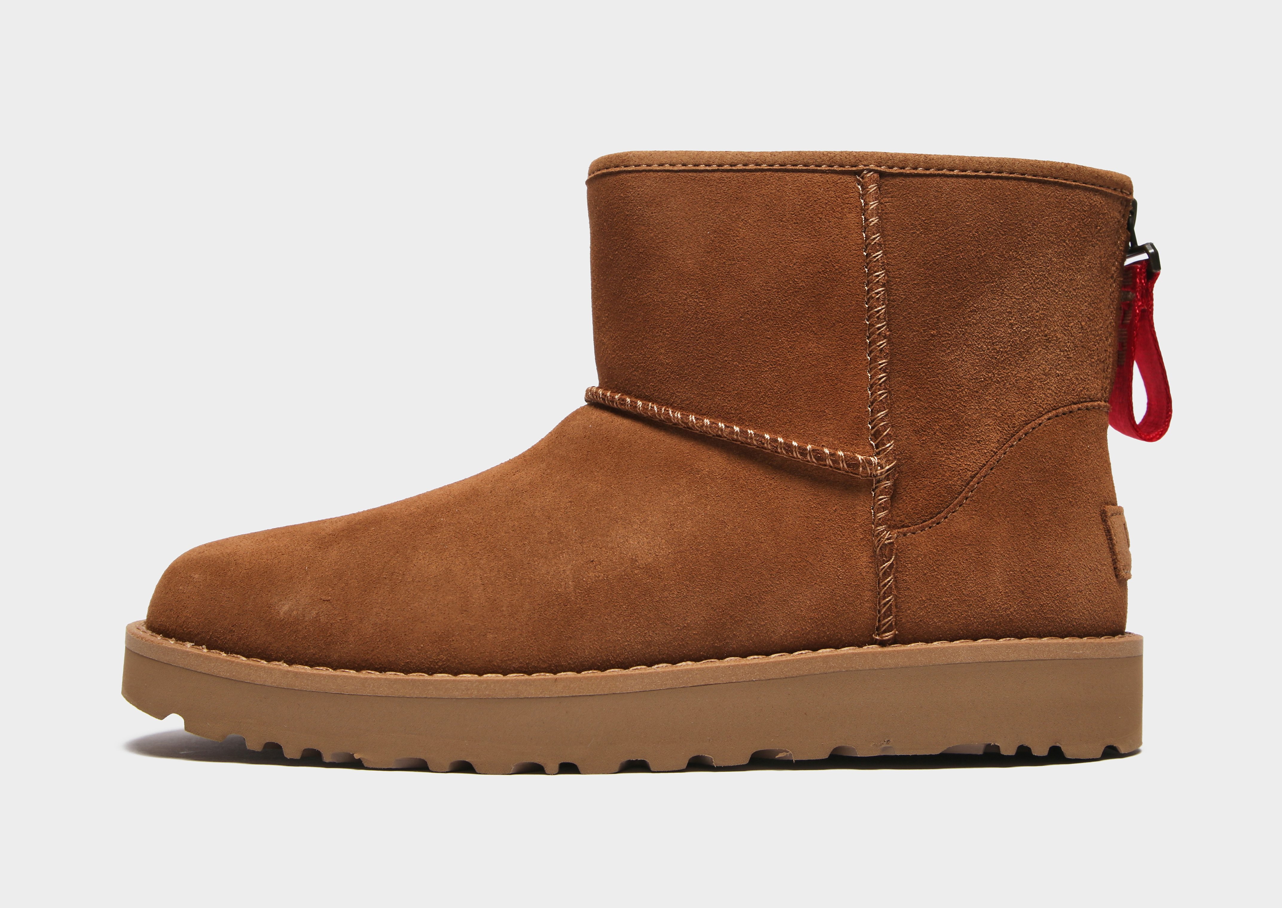 

UGG Classic Mini Logo Zip Boots Women's - Brown, Brown