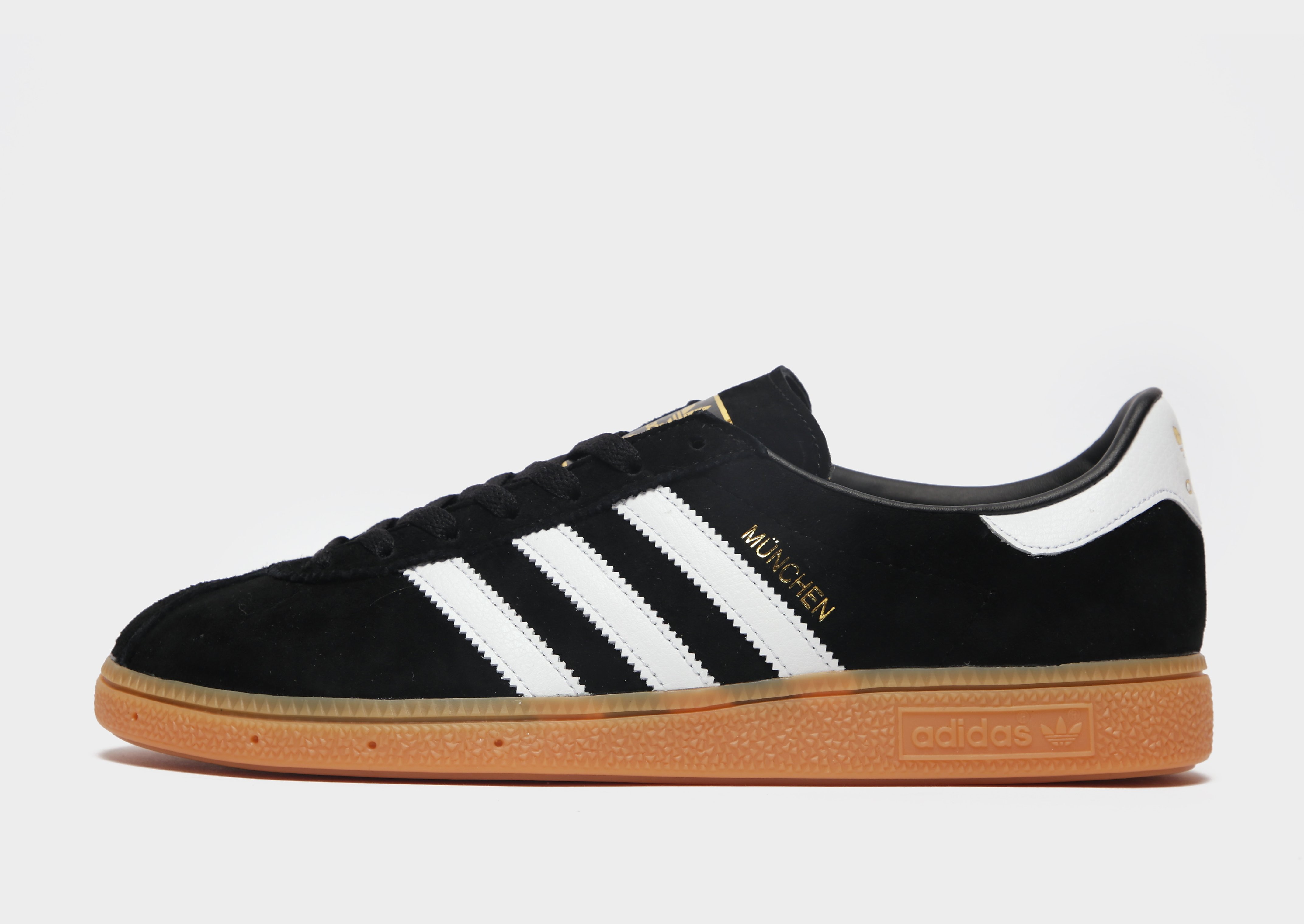 

adidas Originals Munchen - Core Black / Cloud White / Gold Metallic - Womens, Core Black / Cloud White / Gold Metallic