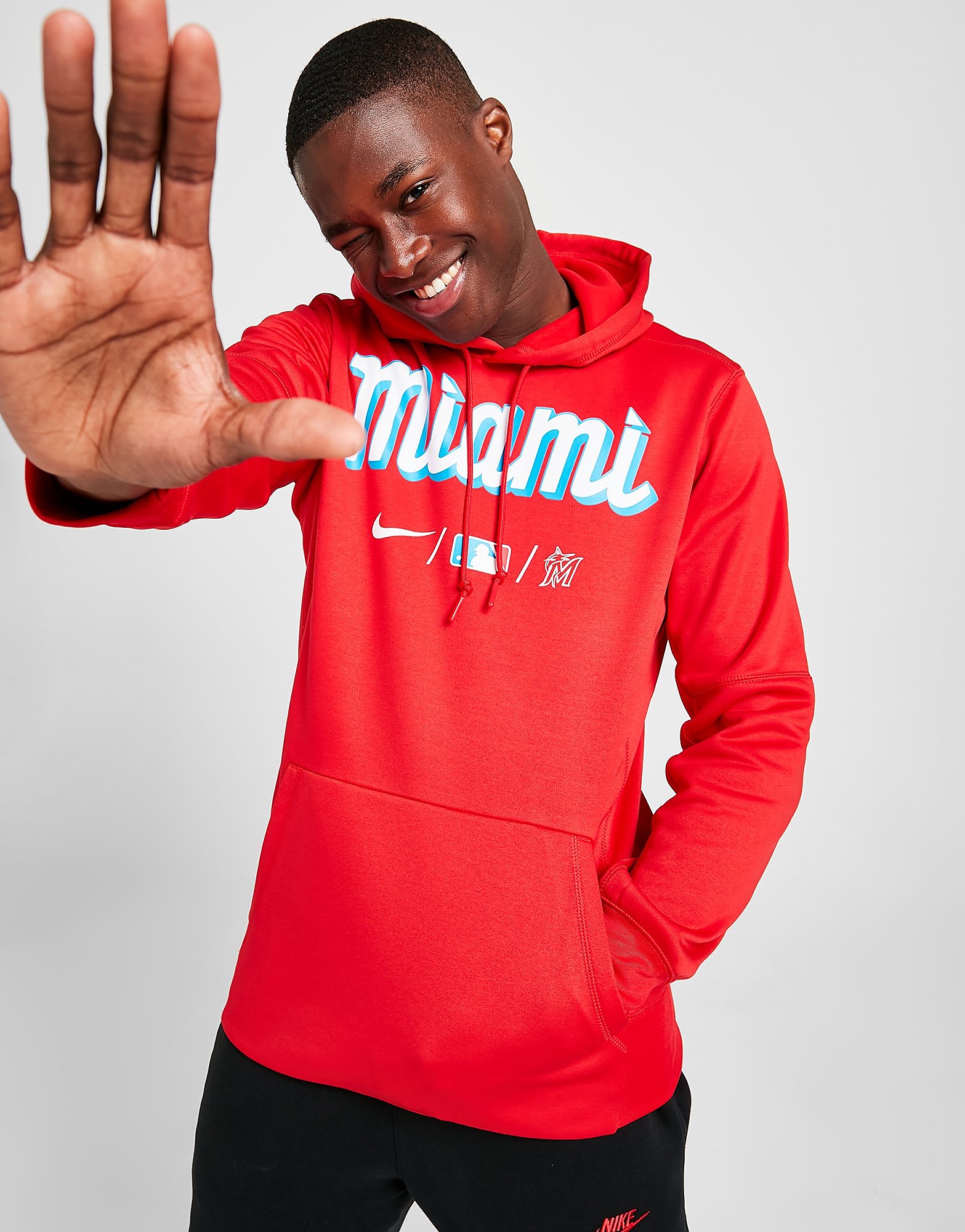 

Nike MLB Miami Marlins Therma City Connect Hoodie - Red - Mens, Red