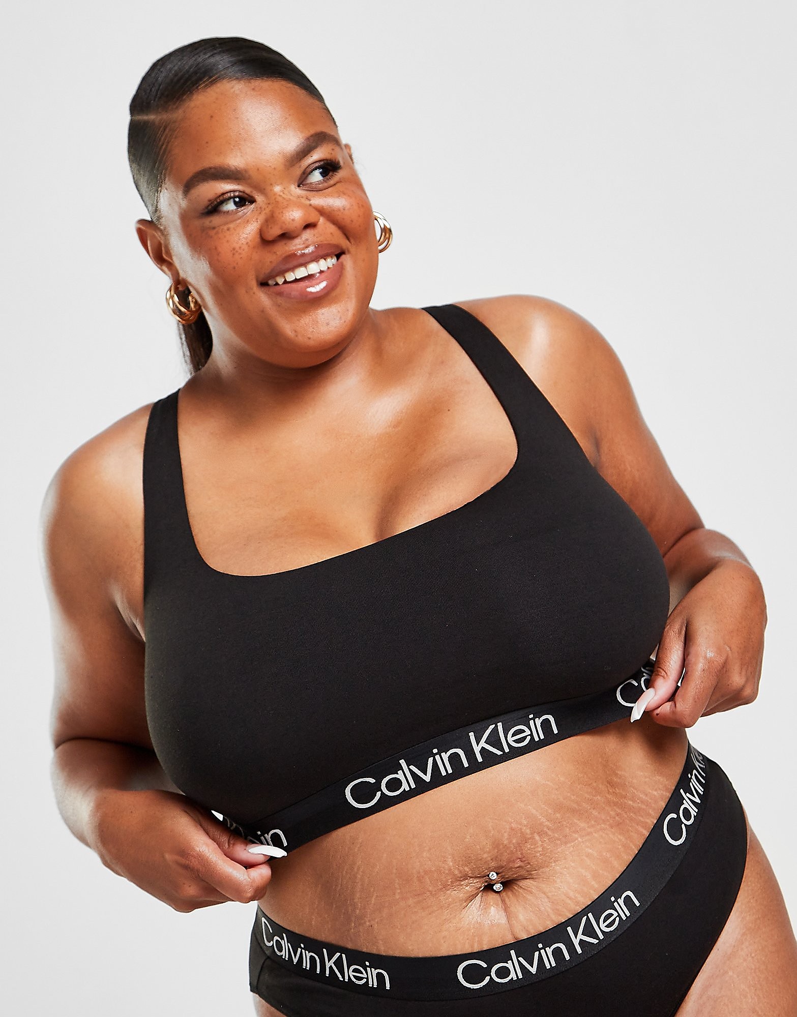 

Calvin Klein Underwear Modern Cotton Plus Size Structured Bra - Black - Womens, Black
