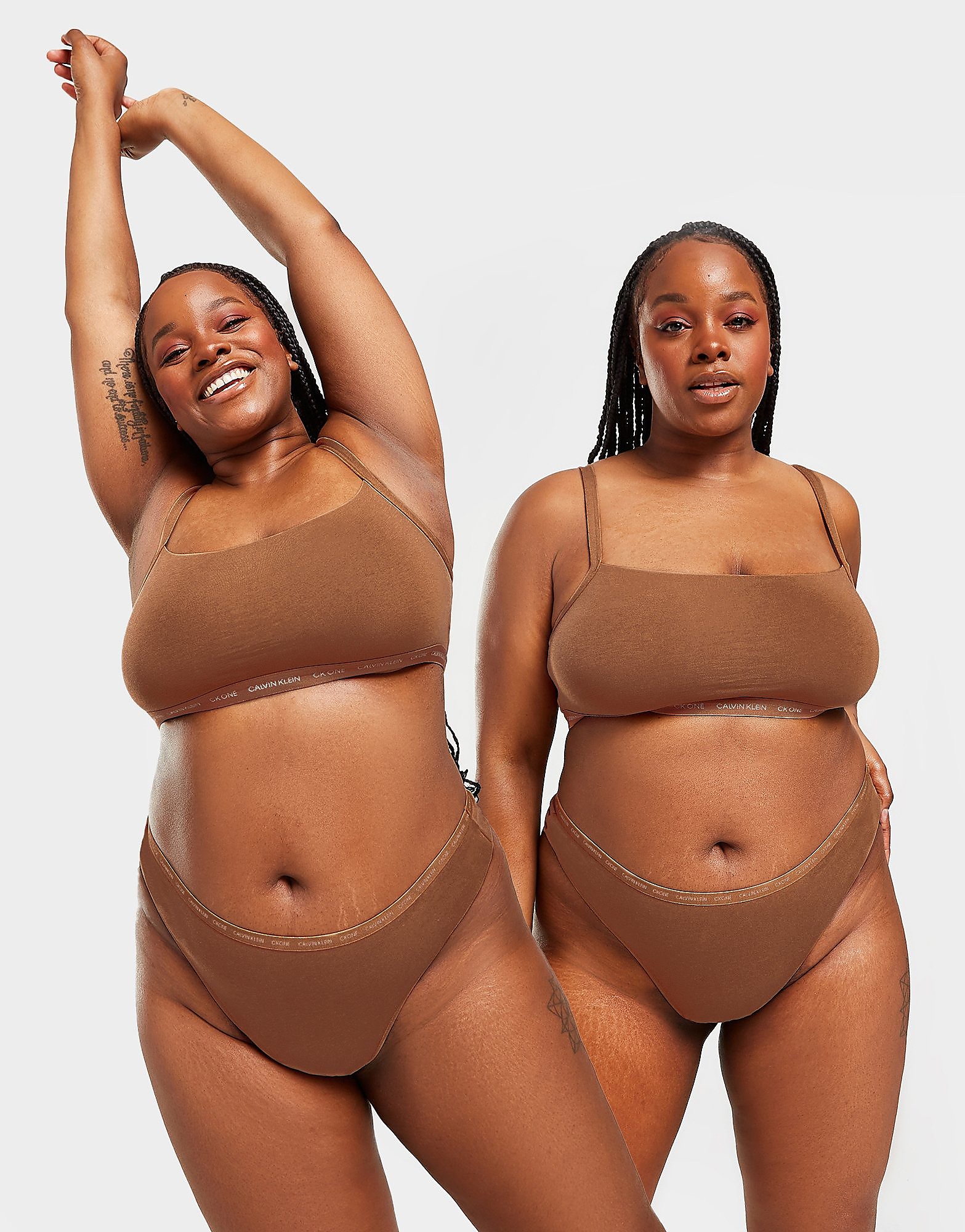 

Calvin Klein Underwear CK One Plus Size 2-Pack Tonal Thongs - Brown - Womens, Brown
