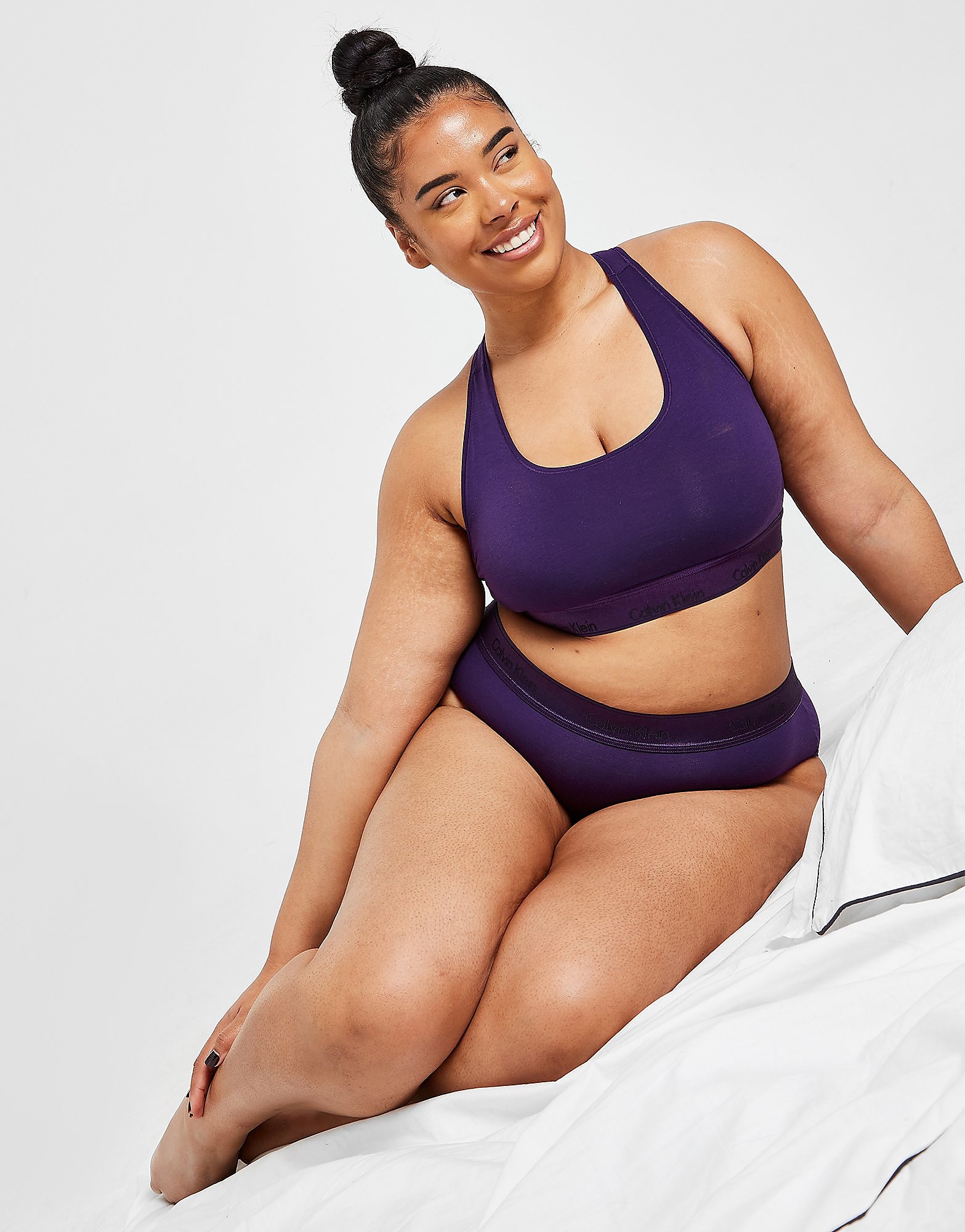 

Calvin Klein Underwear Modern Cotton Plus Size Bralette - Purple - Womens, Purple