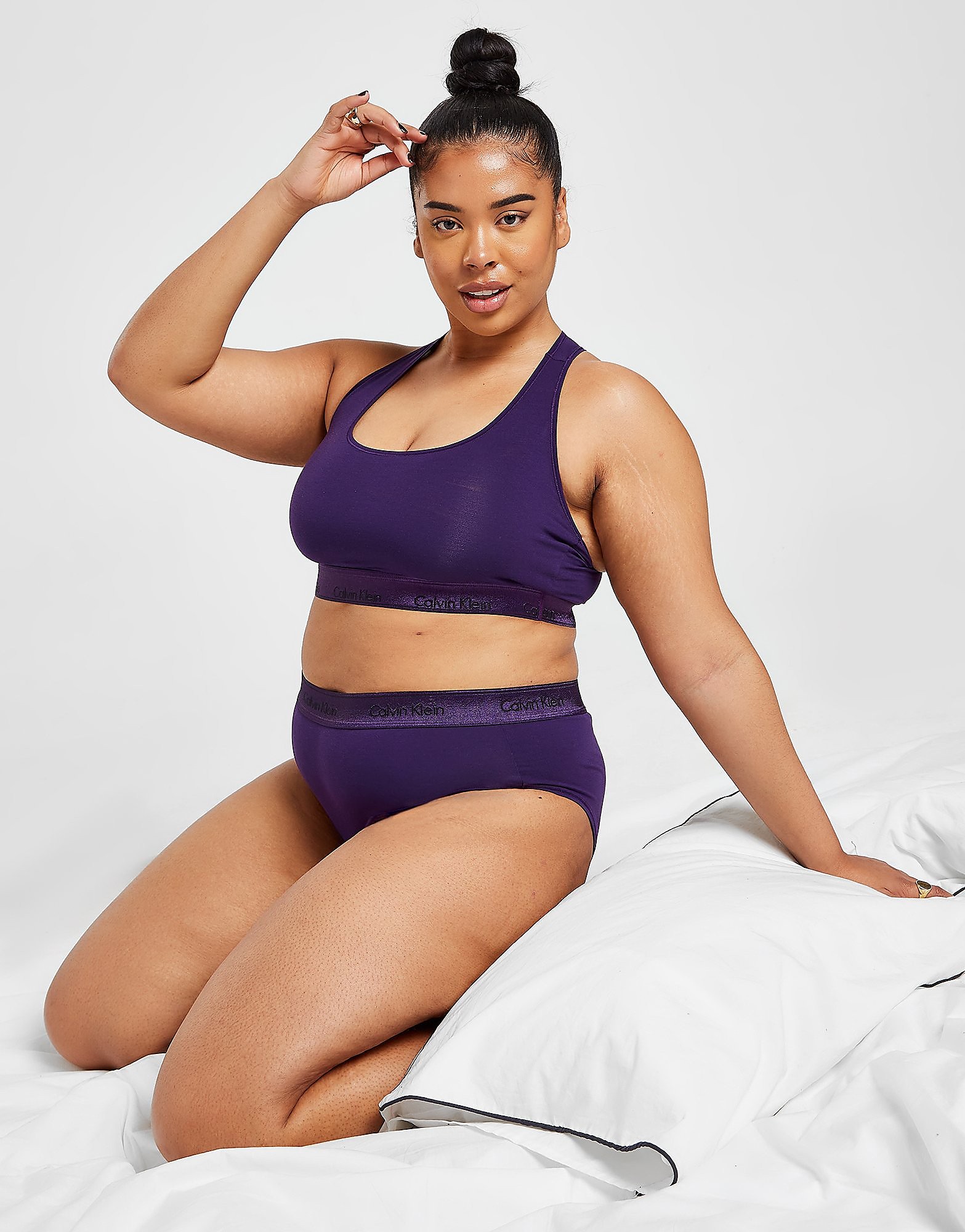 

Calvin Klein Underwear Modern Cotton Plus Size Briefs - Purple - Womens, Purple