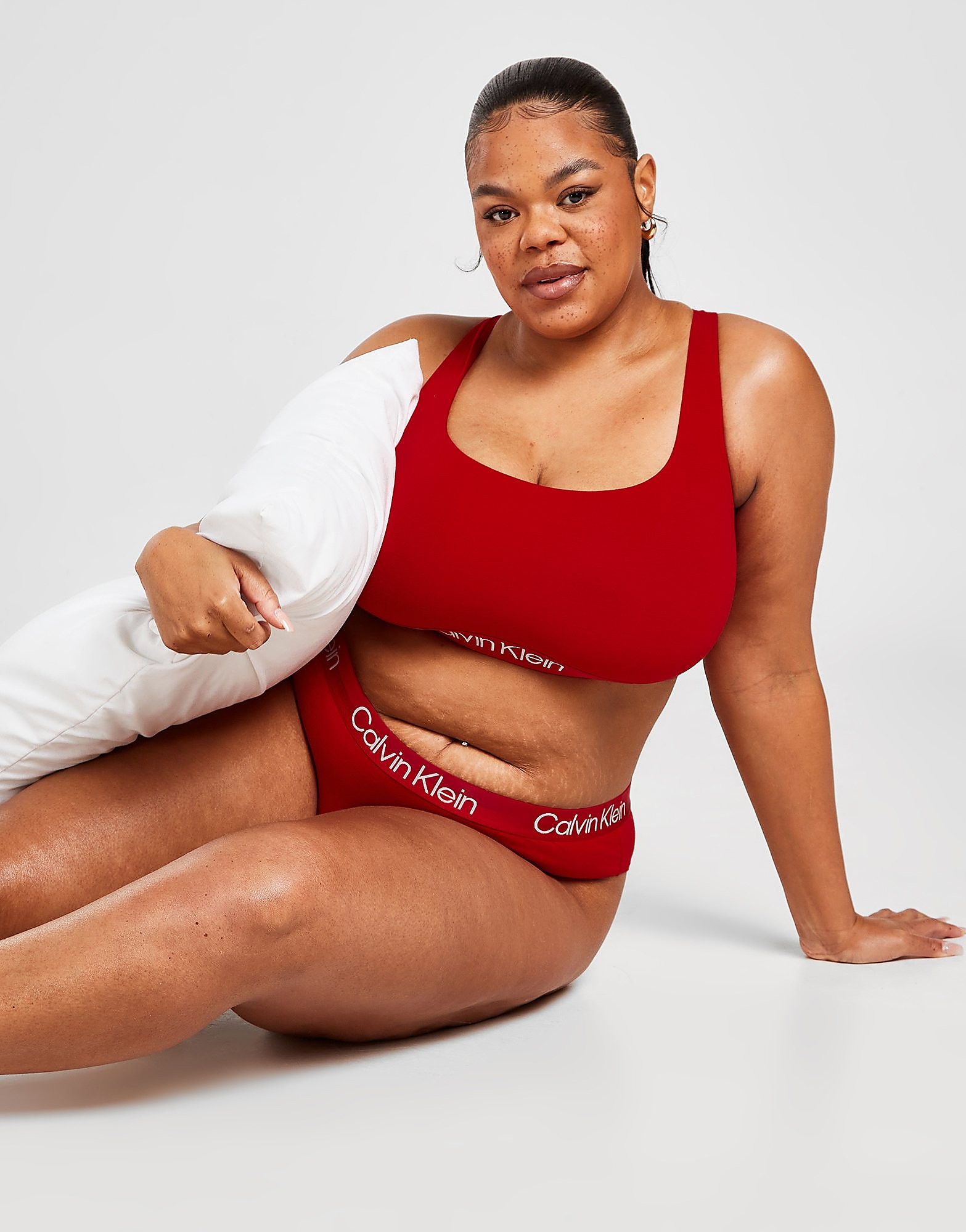 

Calvin Klein Underwear Modern Cotton Plus Size Bralette - Red - Womens, Red