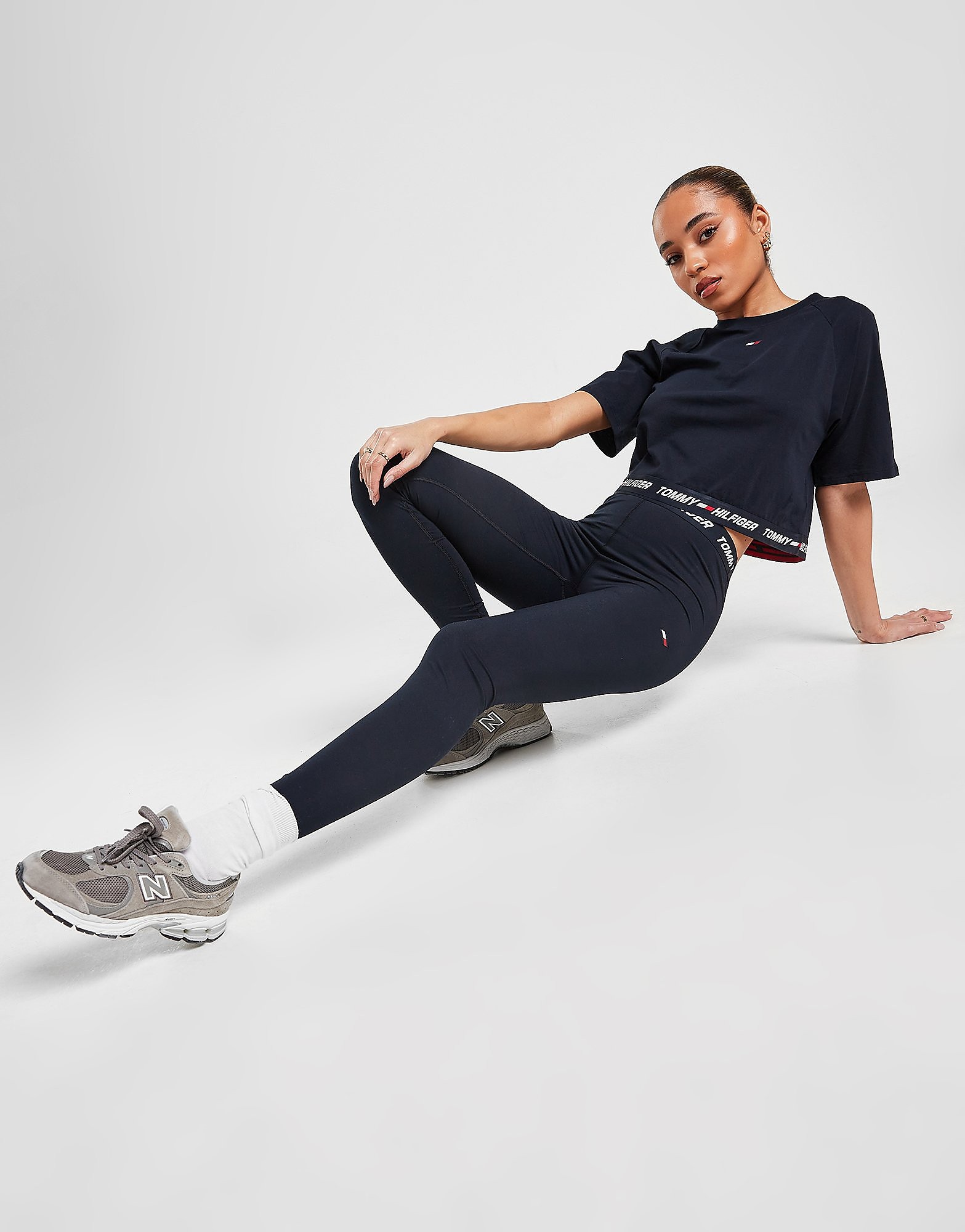 

Tommy Hilfiger Poly Tape Waist Leggings - Navy - Womens, Navy
