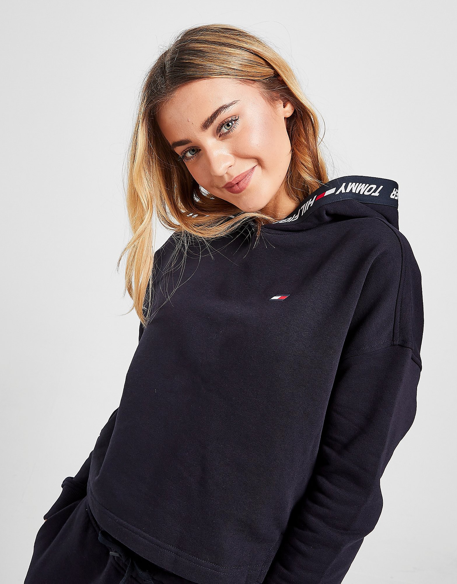 

Tommy Hilfiger Tape Overhead Hoodie - Navy - Womens, Navy