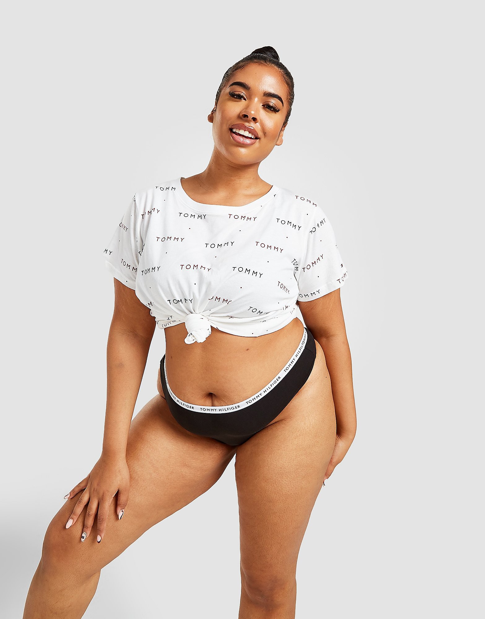 

Tommy Hilfiger 3-Pack Plus Size Thong - Grey/Black - Womens, Grey/Black