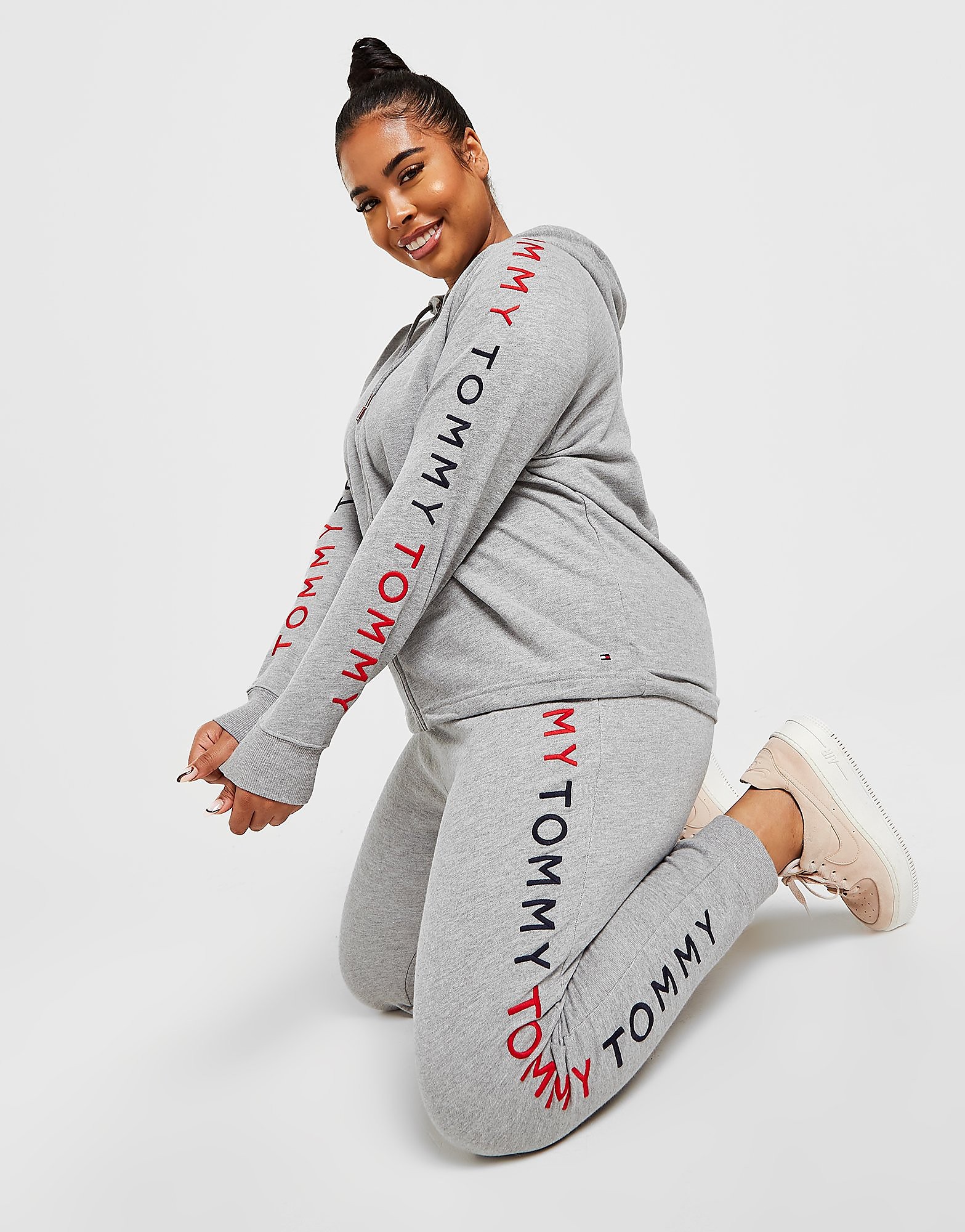Tommy Hilfiger Curve Embroidered Joggers - Grey - Womens, Grey
