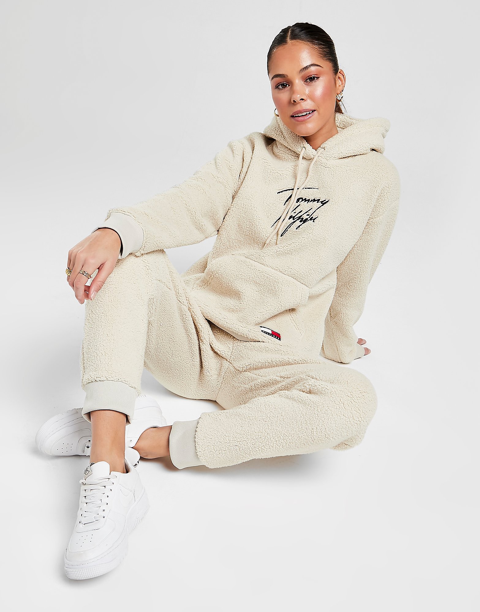 

Tommy Hilfiger Sherpa Hoodie - Beige - Womens, Beige