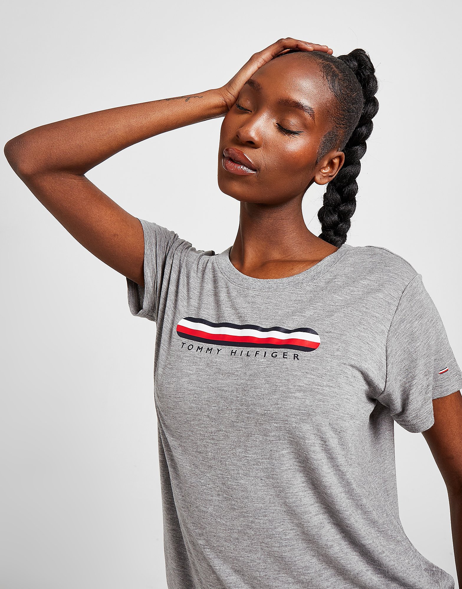 

Tommy Hilfiger SeaCell Logo T-Shirt - Grey - Womens, Grey