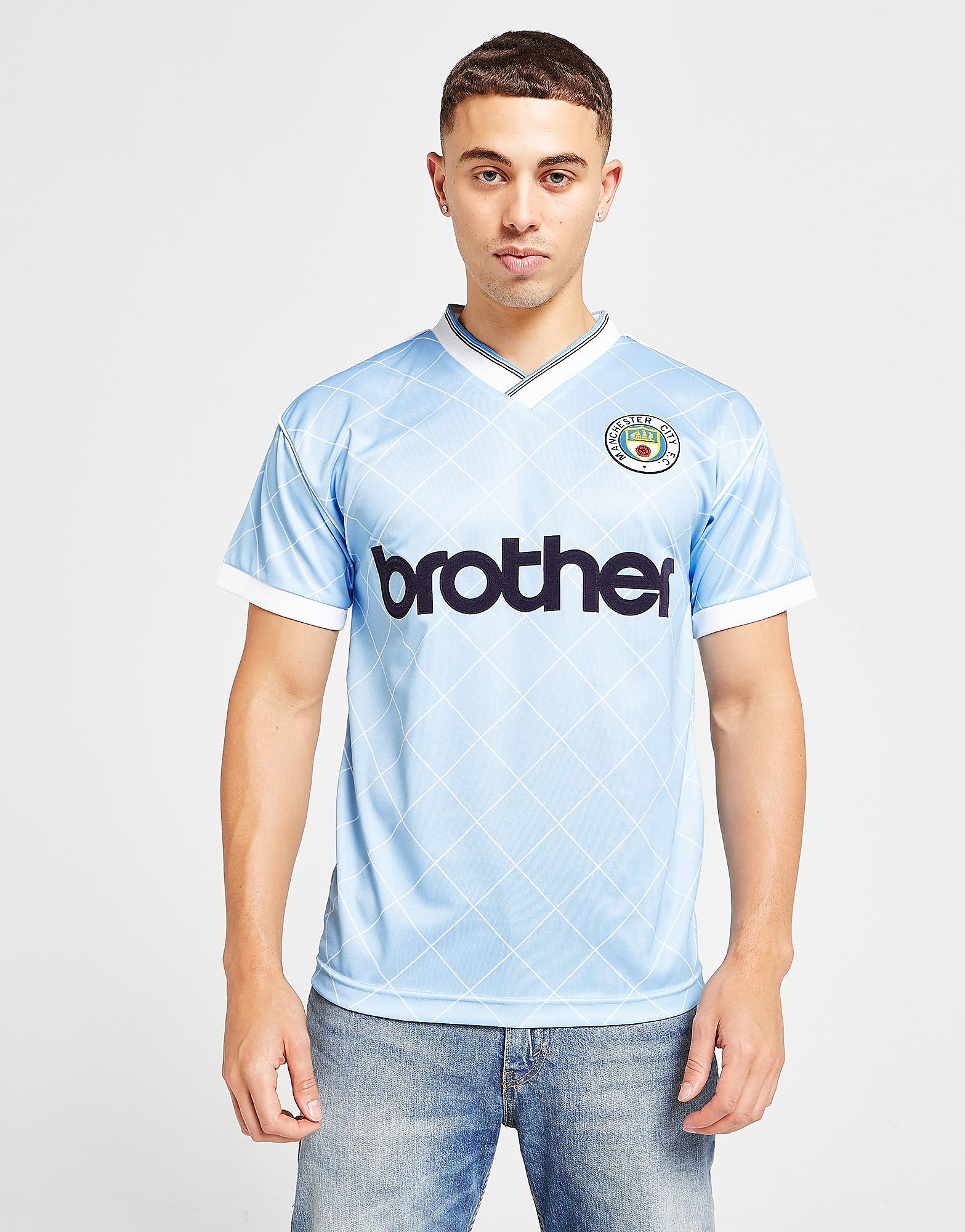 Score Draw Camisola Manchester City FC '88 Retro - Azul - Mens, Azul