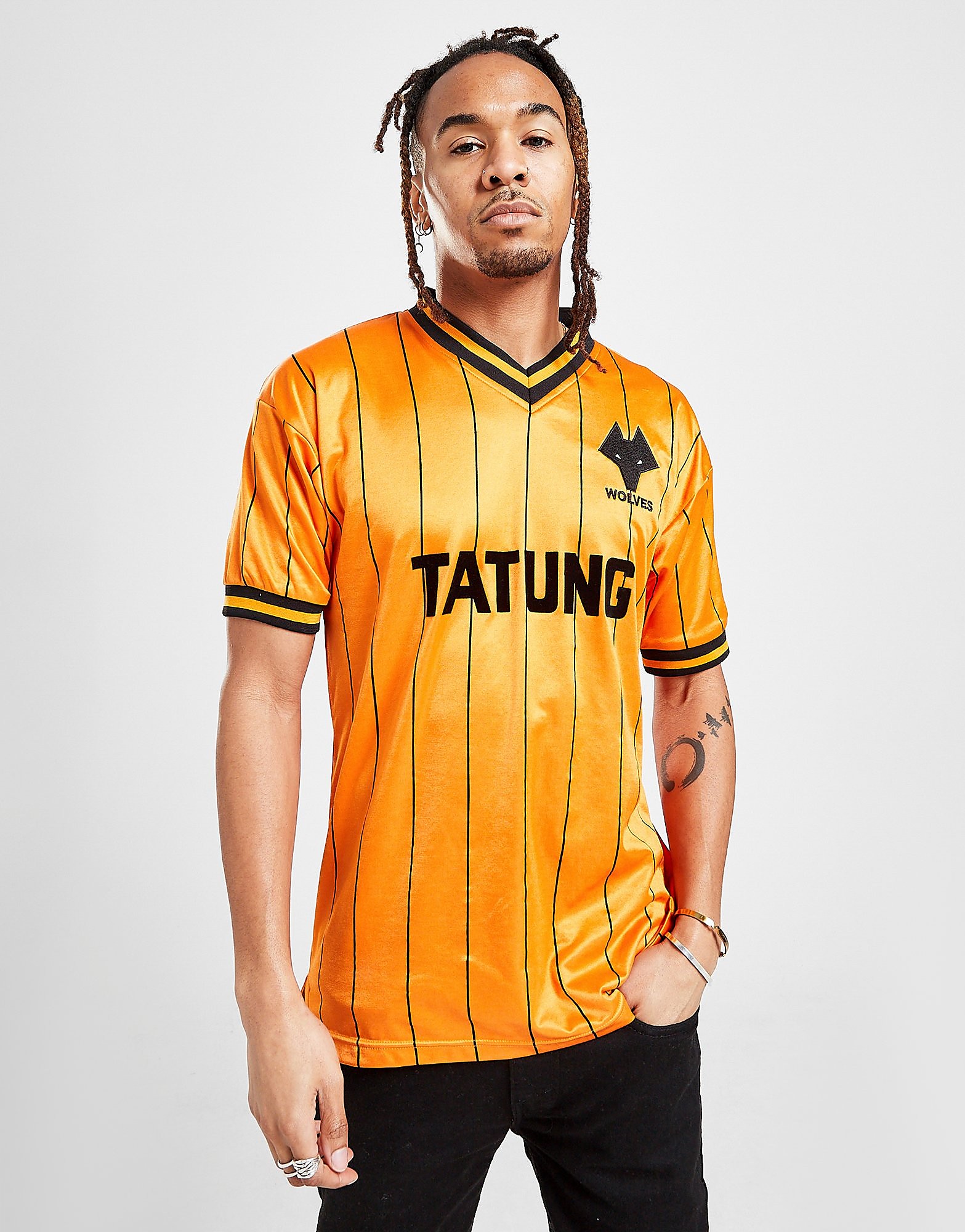 Score draw wolverhampton wanderers fc 82 home retro shirt mens