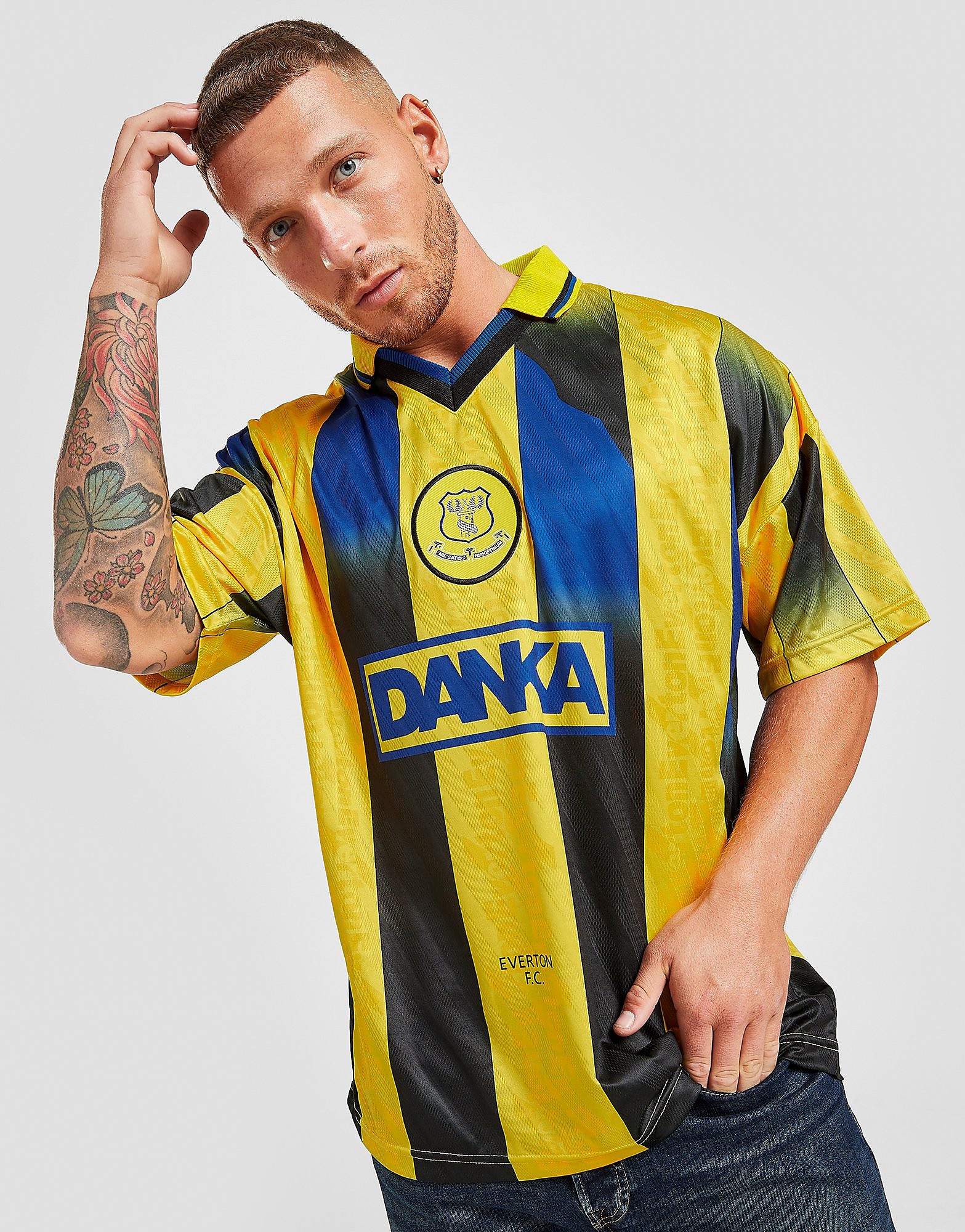 Score Draw Camisola Alternativa Everton FC '96 Retro - Amarelo - Mens, Amarelo