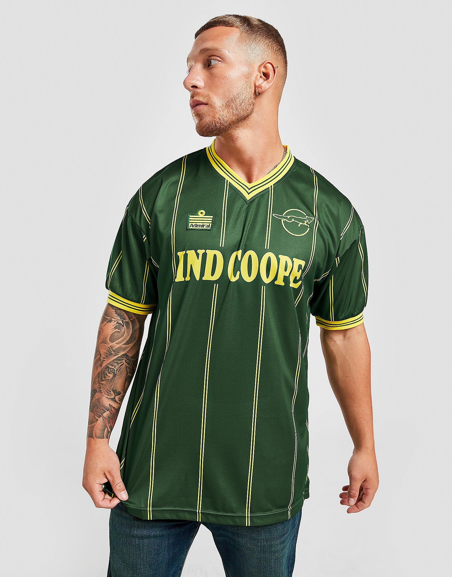 Score Draw Camisola Alternativa Leicester City FC '84 Retro - Verde - Mens, Verde