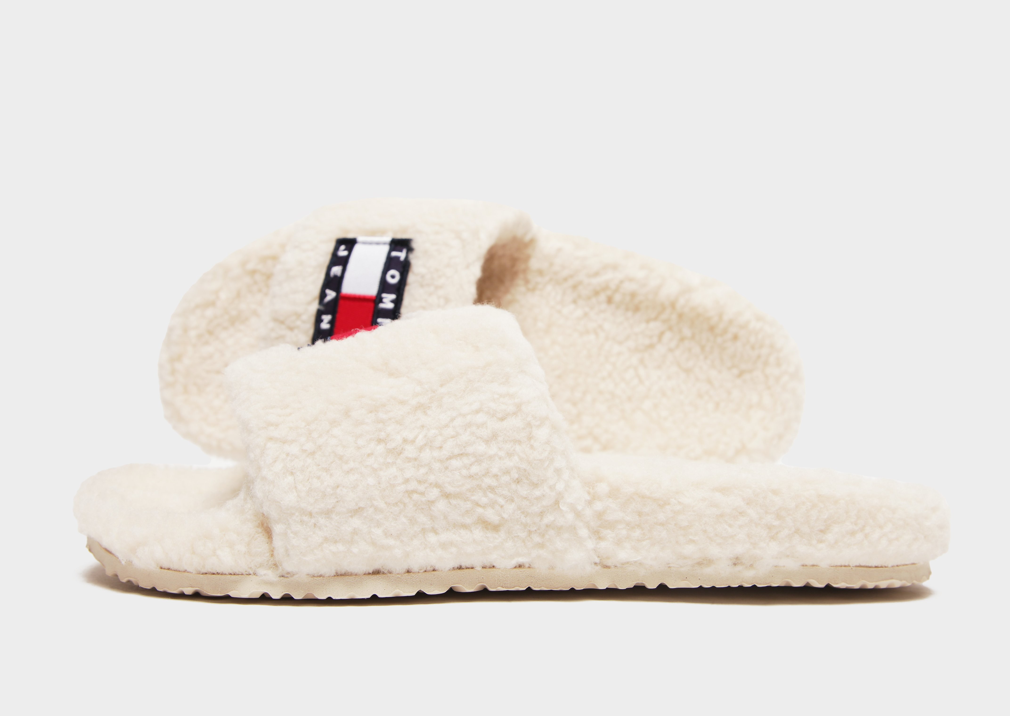 

Tommy Hilfiger Flag Fur Slides Women's - White, White