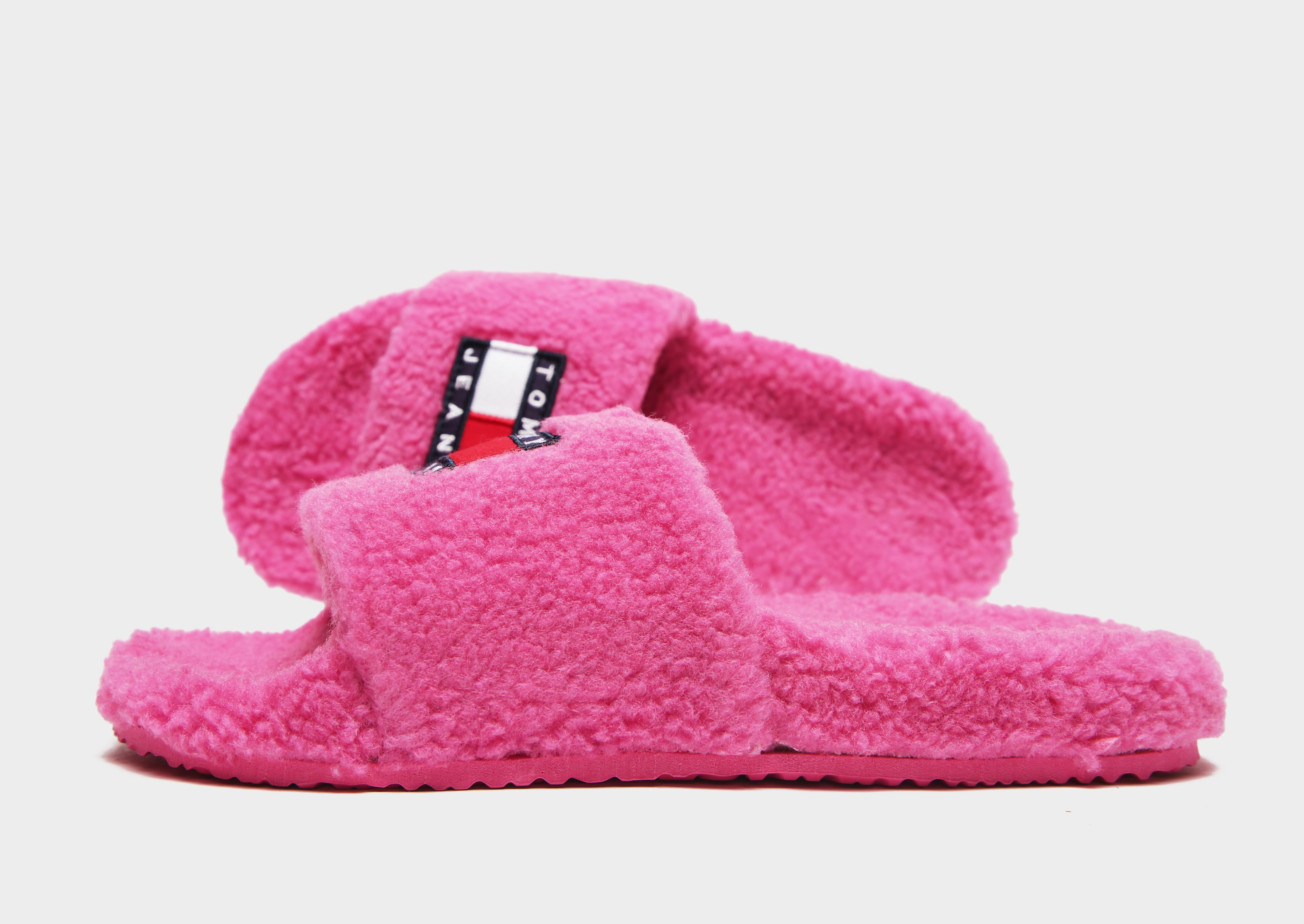 

Tommy Hilfiger Flag Fur Slides Women's - Pink, Pink