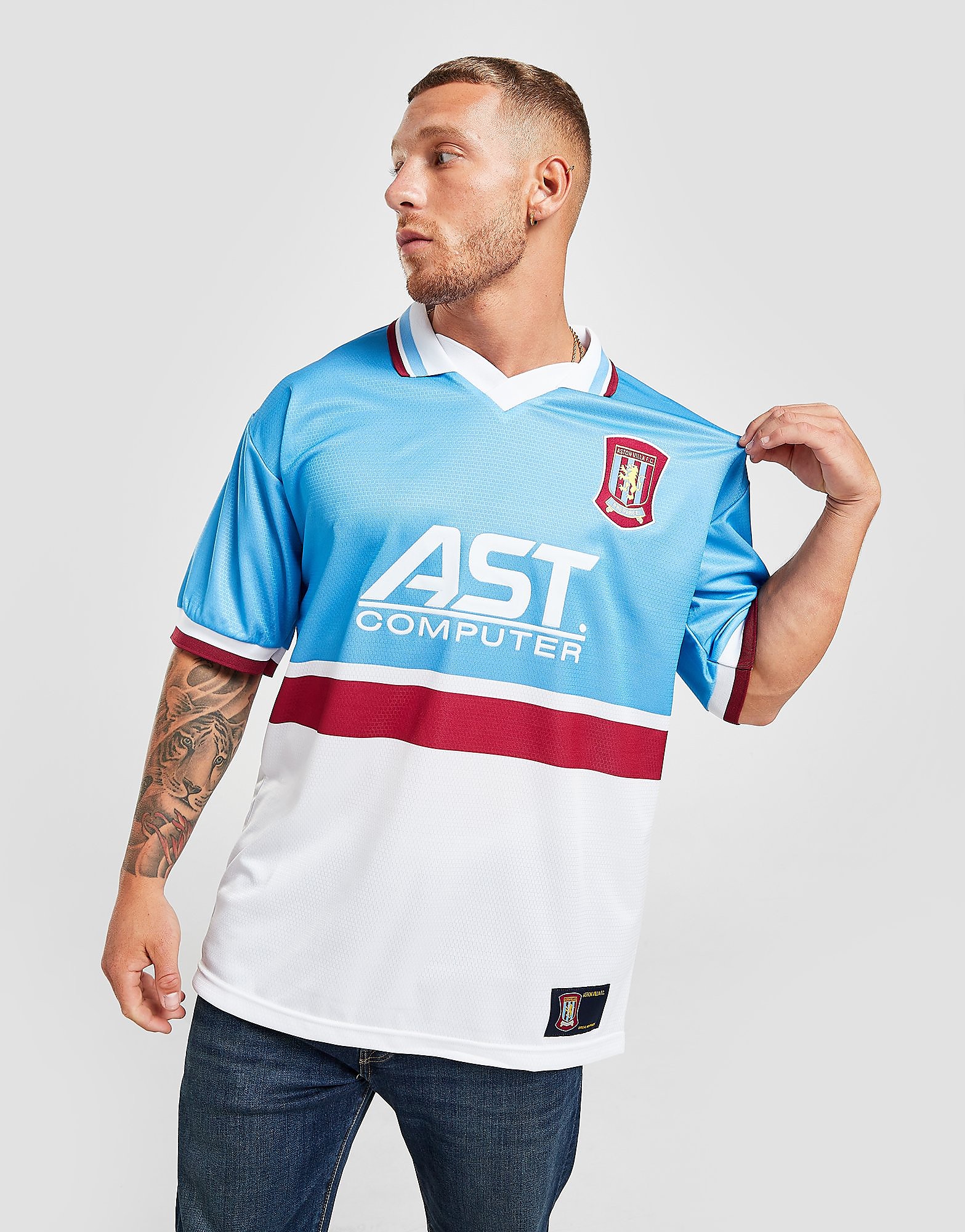 Score Draw Camisola Alternativa Aston Villa FC '98 Retro - Azul - Mens, Azul