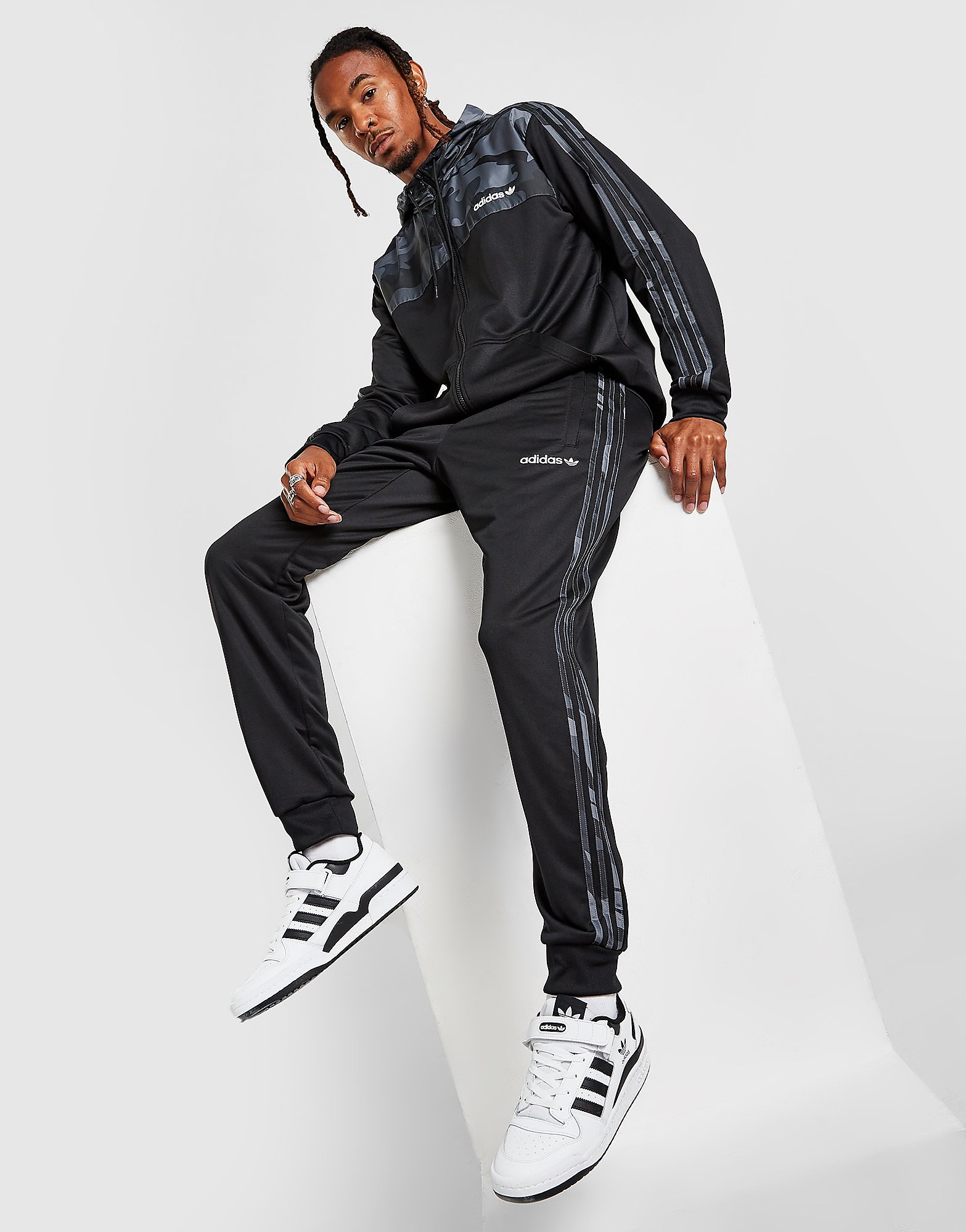 

adidas Originals Camo Poly Track Pants - Black, Black