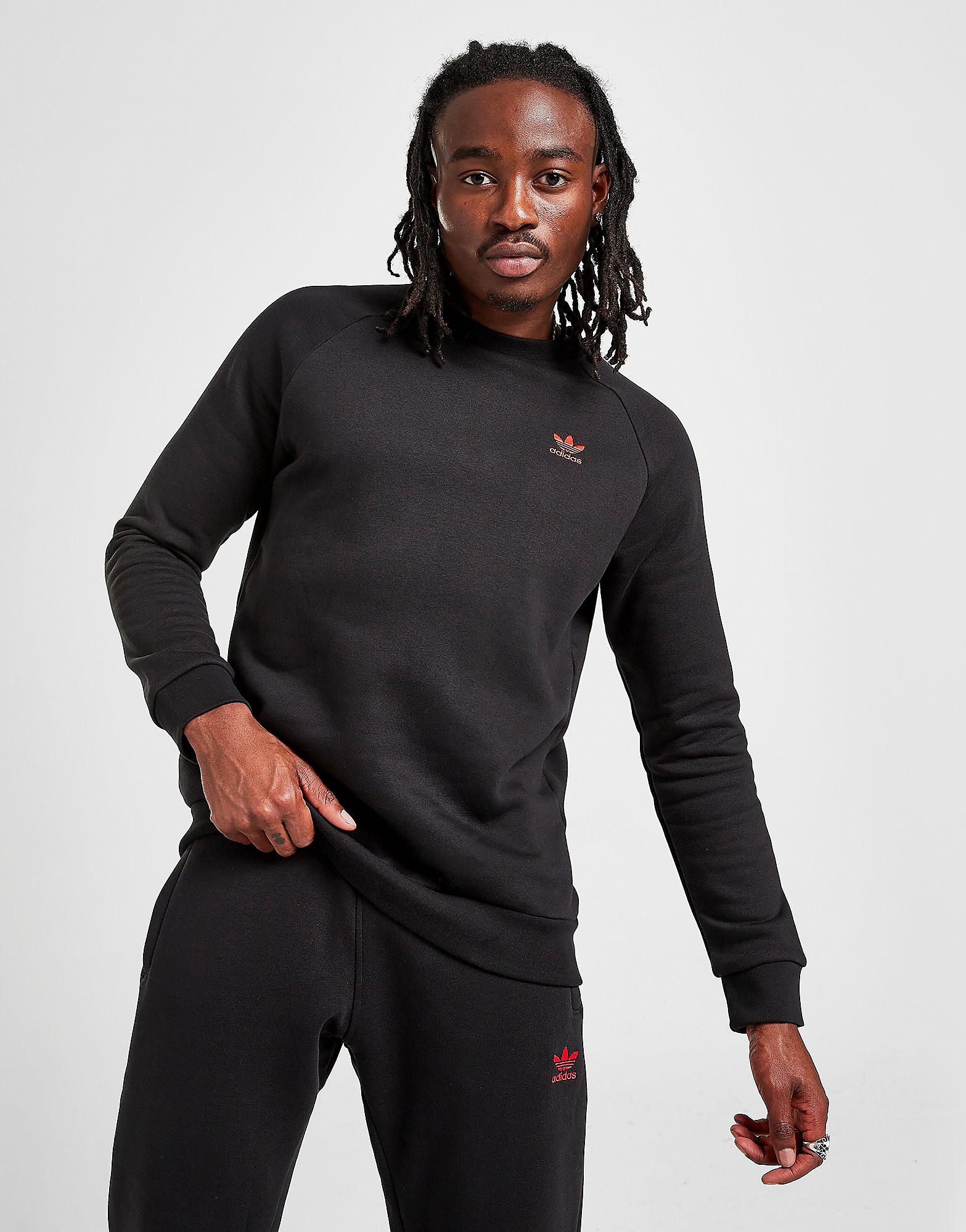 

adidas Originals Trefoil Essential Sweatshirt - Black - Mens, Black