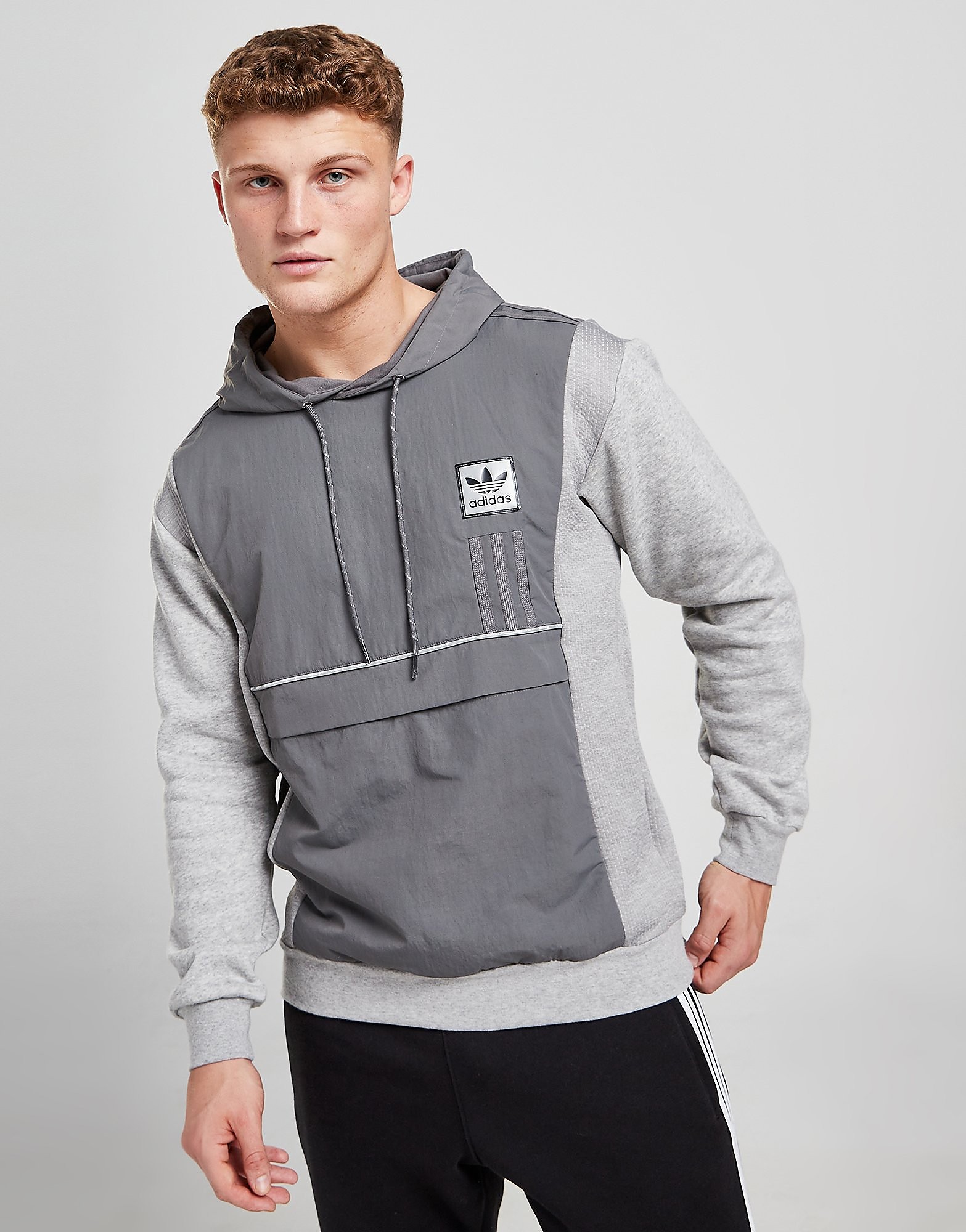 

adidas Originals ID96 Hoodie - Grey - Mens, Grey