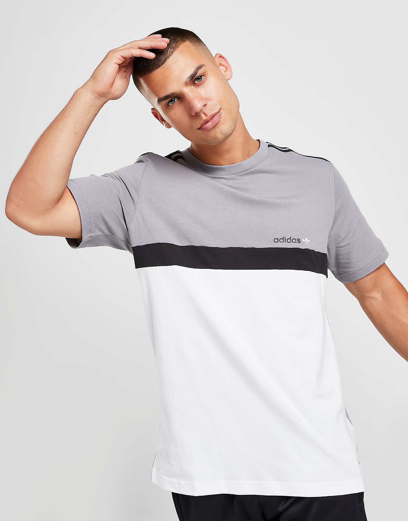

adidas Originals ZX T-Shirt - White/Grey - Mens, White/Grey
