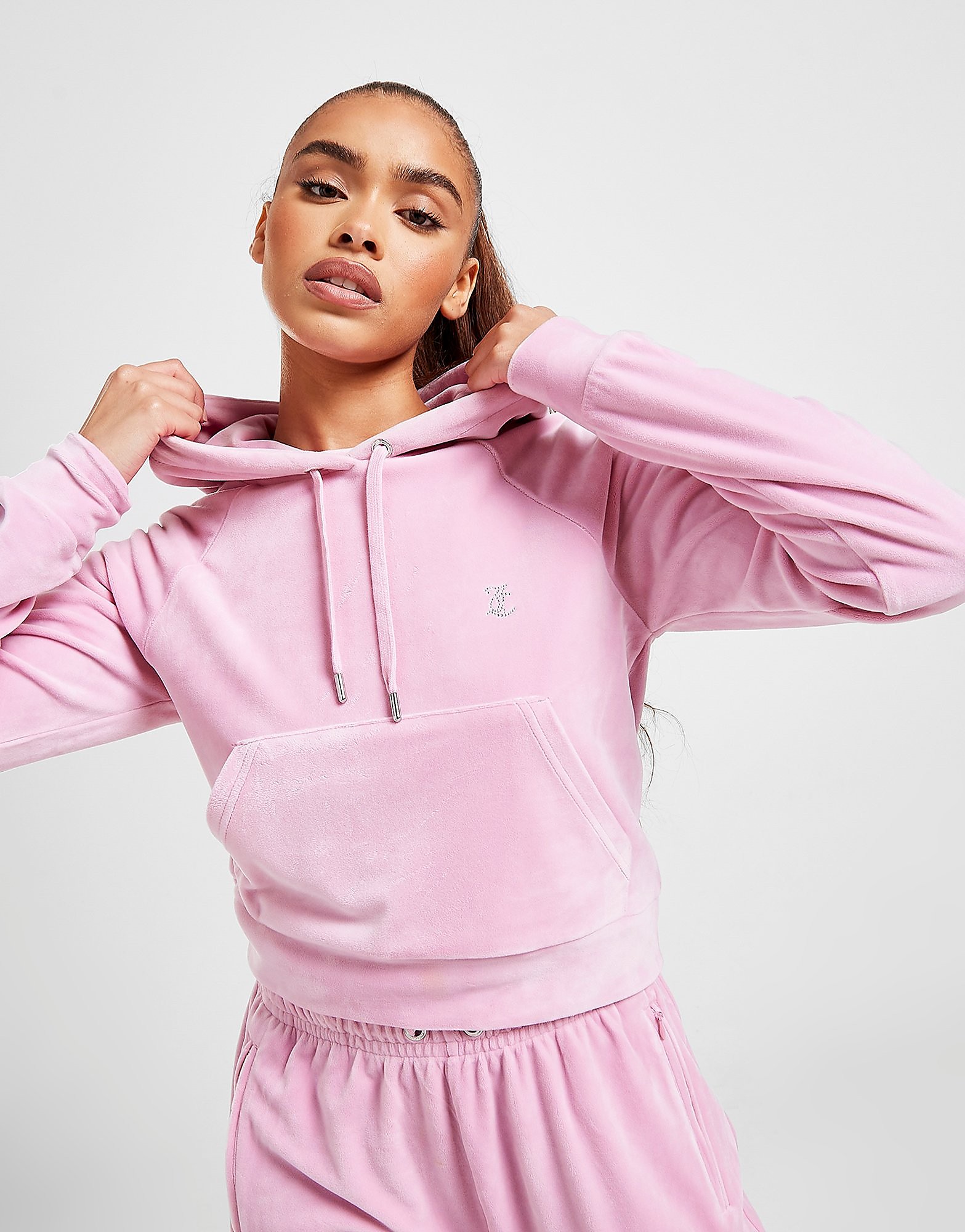 

JUICY COUTURE Crop Hoodie - Pink - Womens, Pink