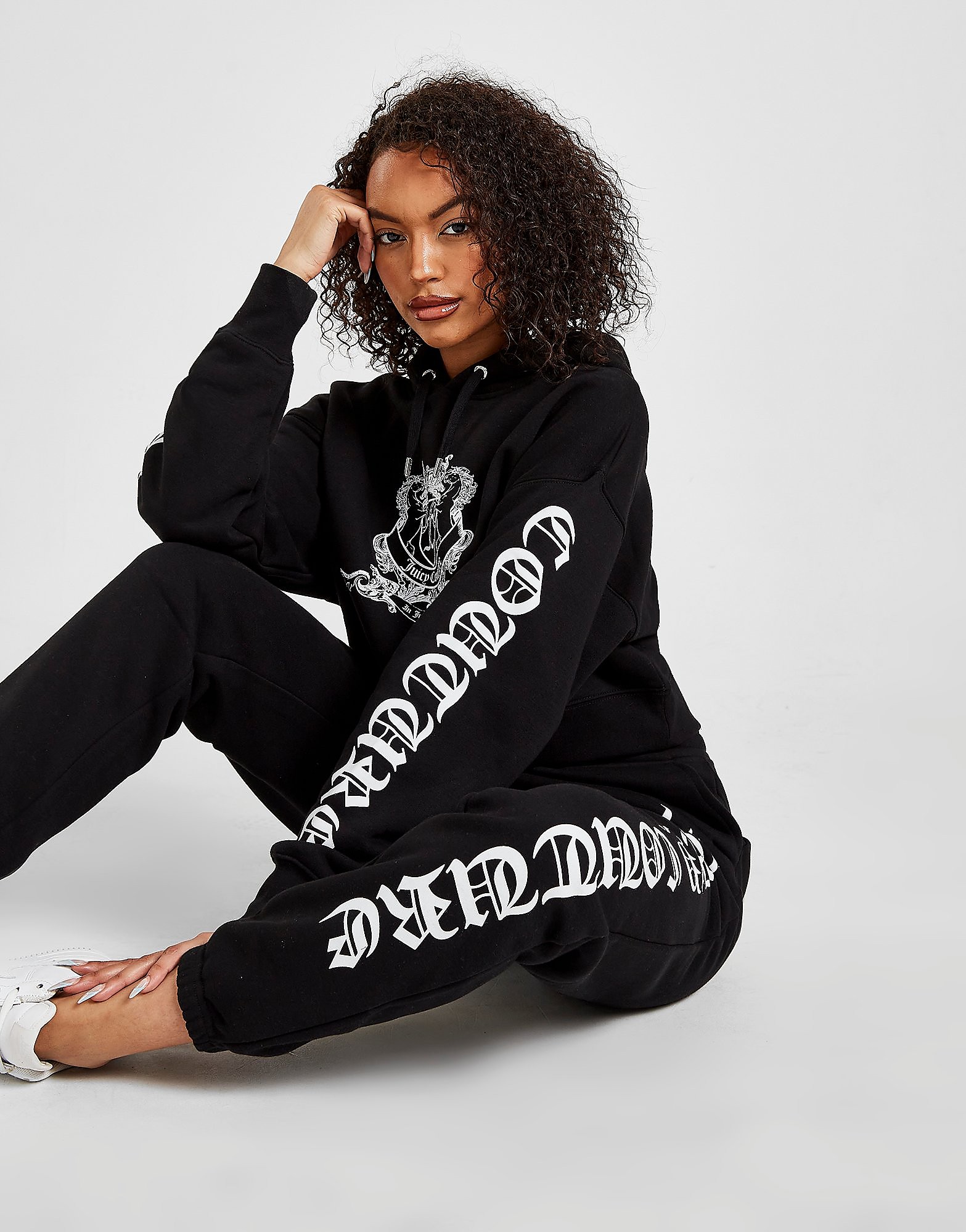 

JUICY COUTURE Crest Joggers - Black - Womens, Black