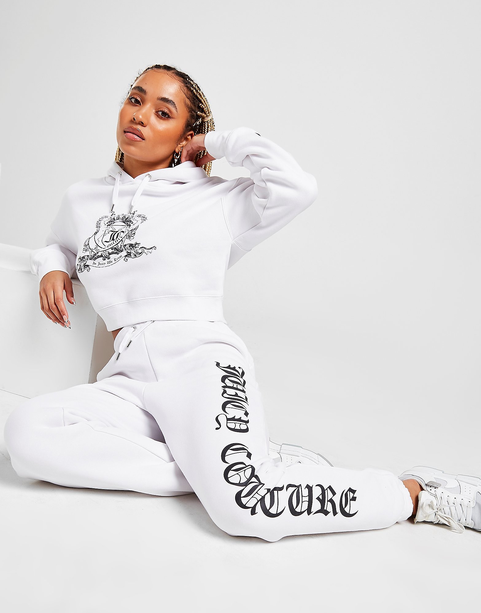 

JUICY COUTURE Crest Joggers - White - Womens, White