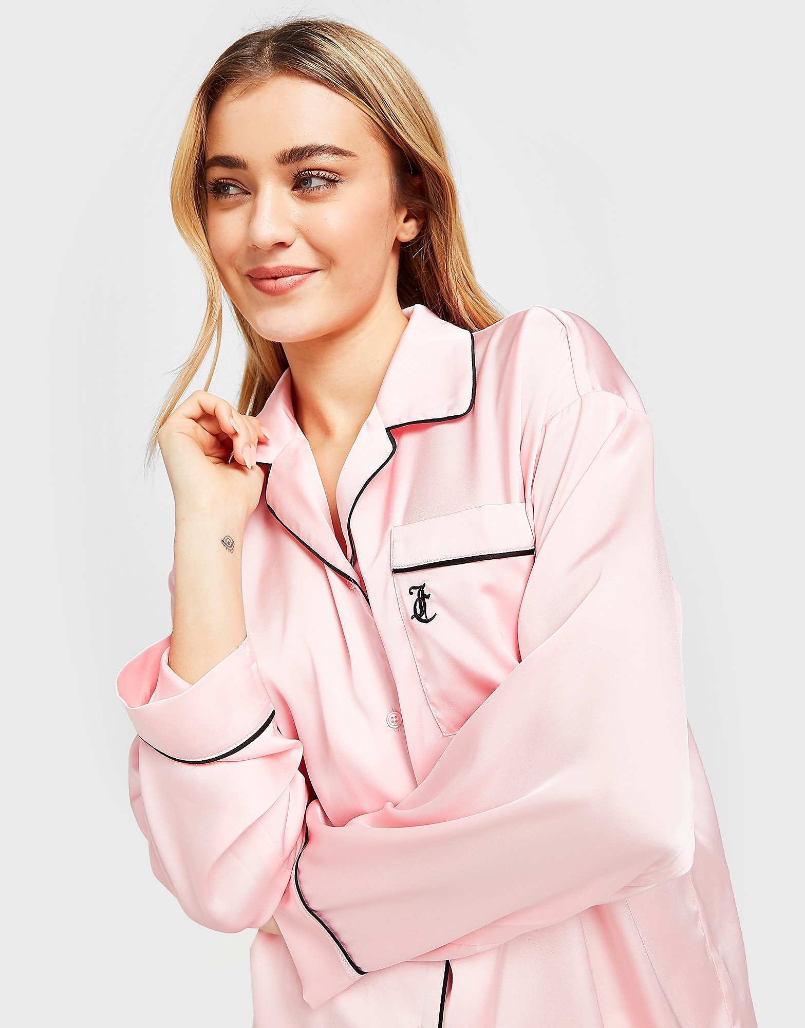 

JUICY COUTURE Satin Pyjama Shirt - Pink - Womens, Pink