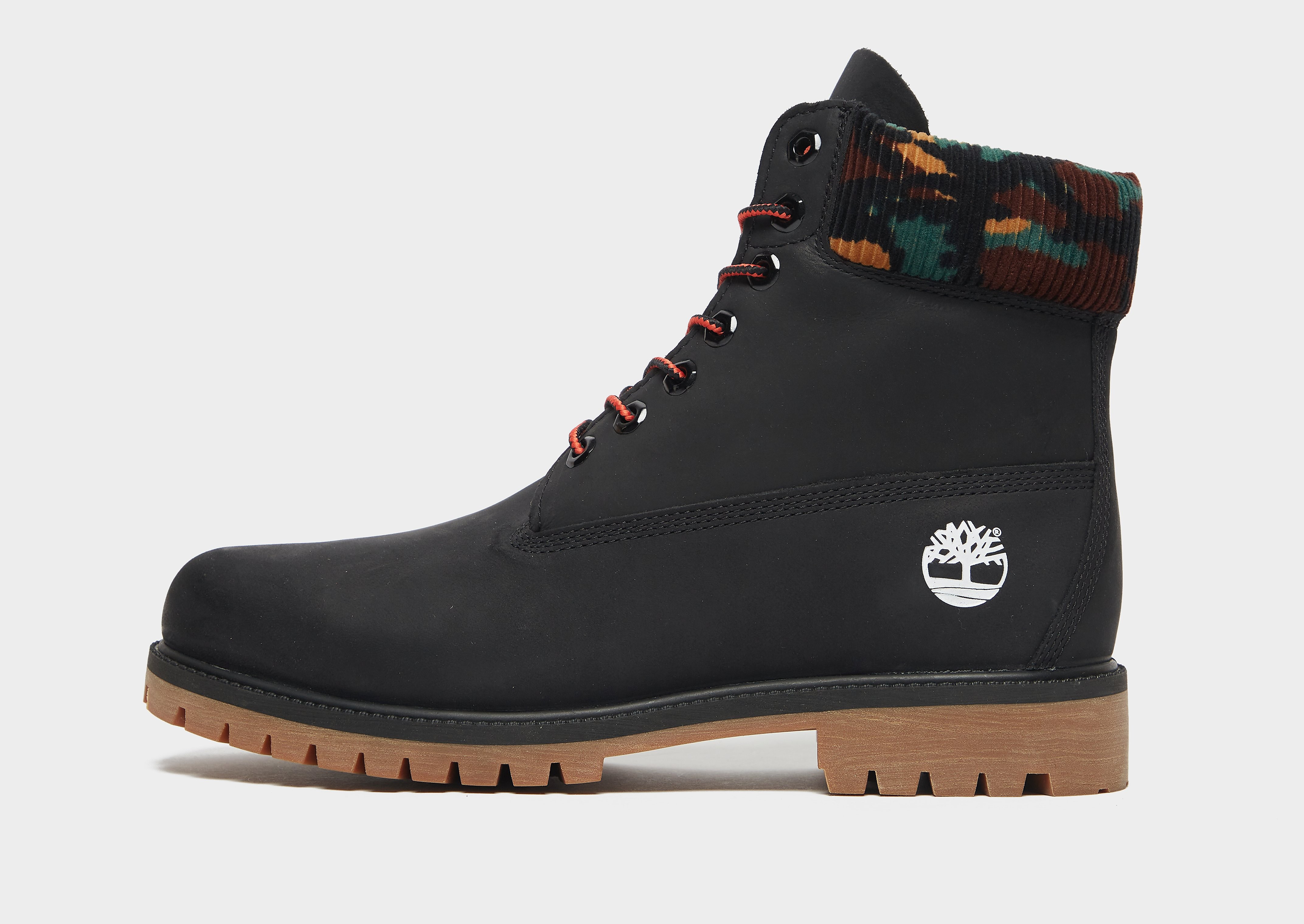 Timberland 6" Camo Collar Boot - Black - Mens, Black