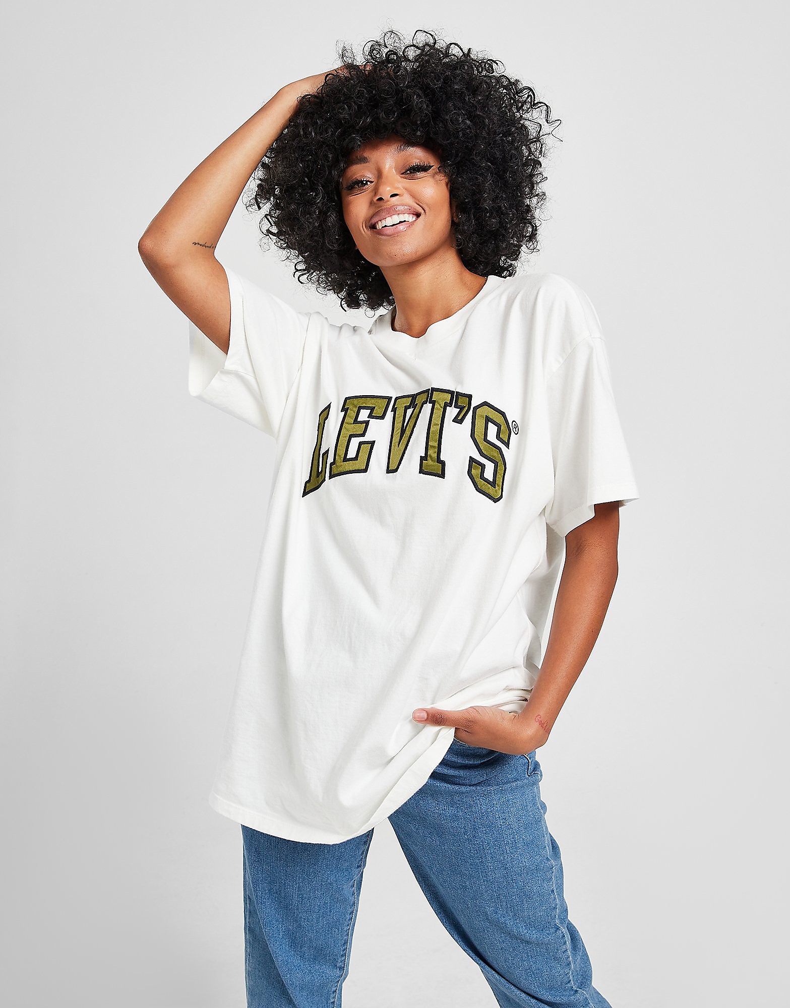 

Levis Satin Logo T-Shirt - Only at JD - White - Womens, White