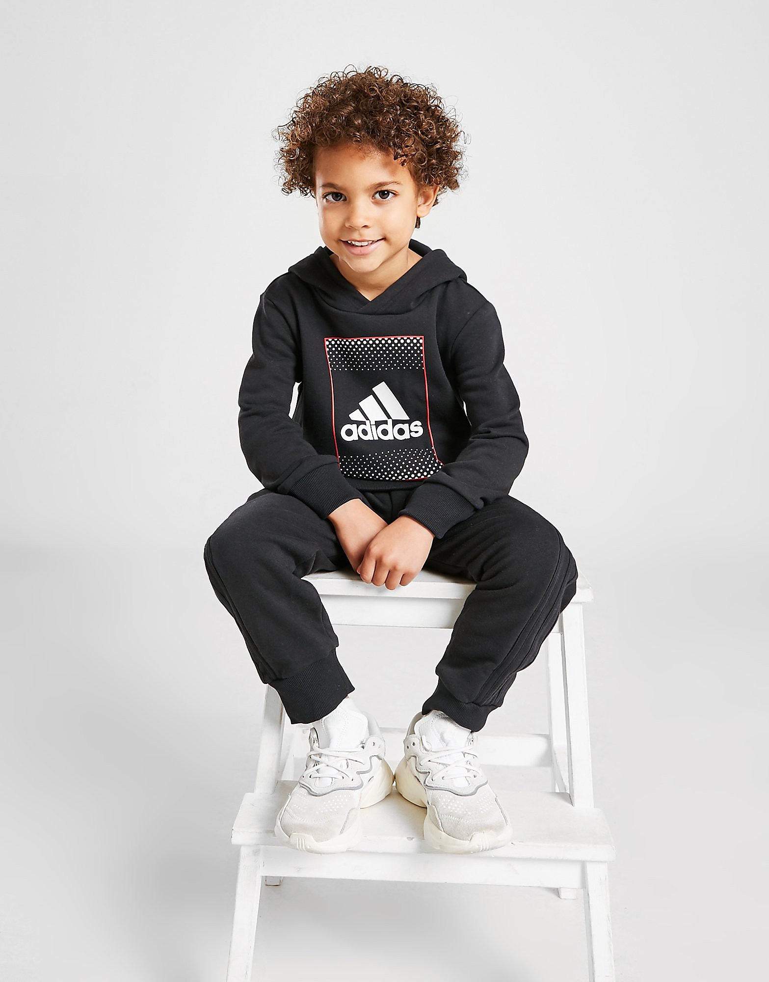 

adidas Sport Overhead Graphic Tracksuit Children - Black - Kids, Black