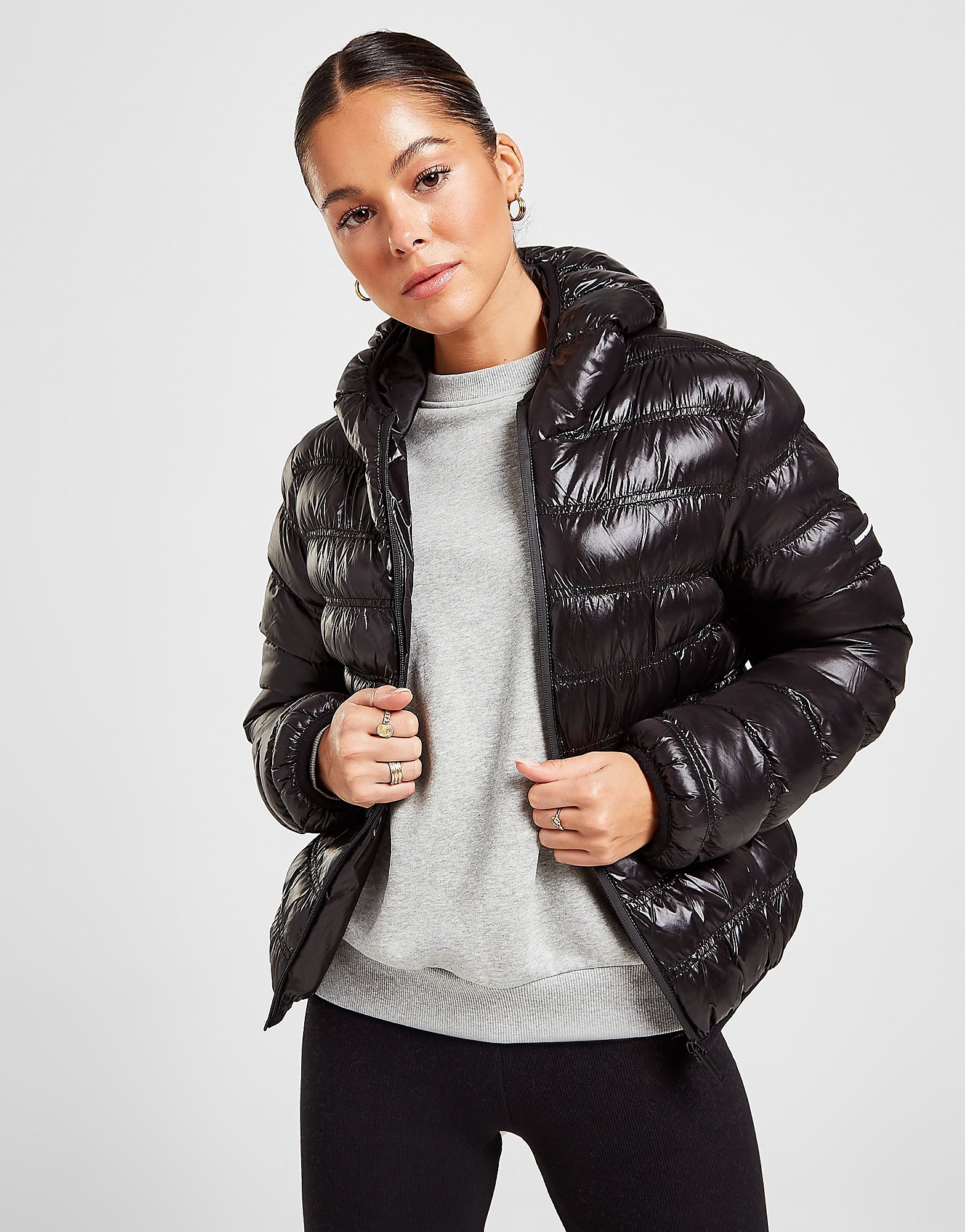 

Good For Nothing Romero Shine Hooded Jacket - Black - Womens, Black