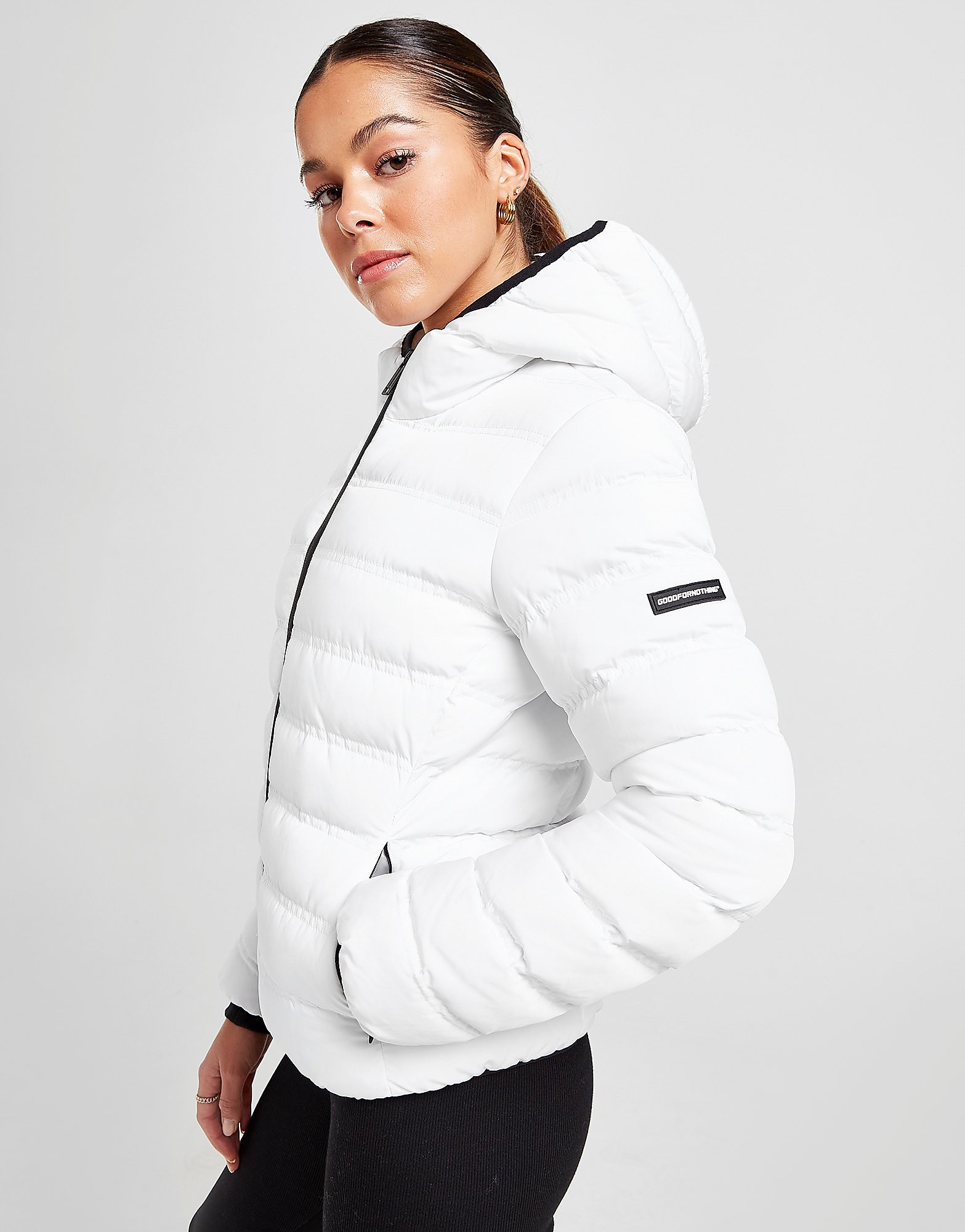 Good For Nothing Romero Matte Hooded Jacket - White - Womens, White
