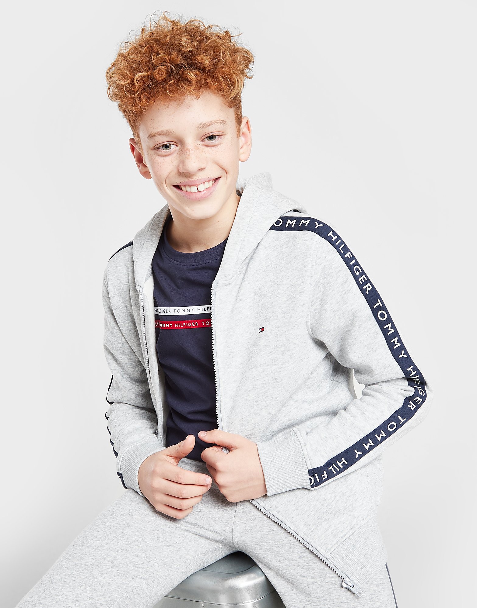 

Tommy Hilfiger Tape Zip Hoodie Junior - Grey - Kids, Grey