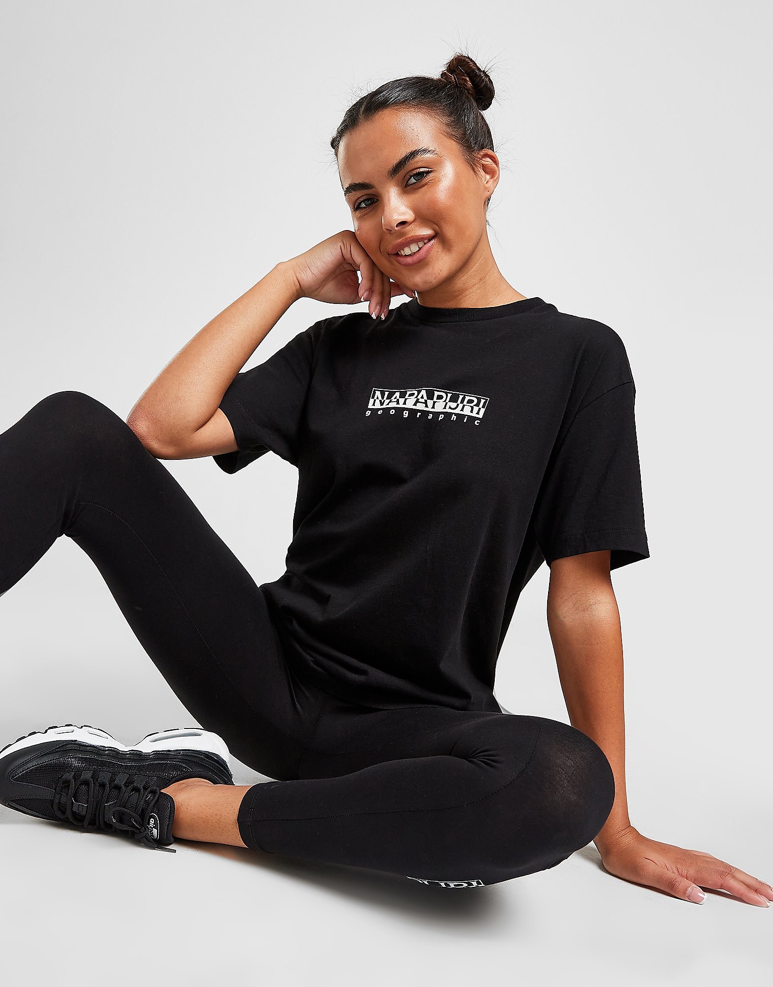 

Napapijri Short Sleeve Logo T-Shirt - Black - Womens, Black