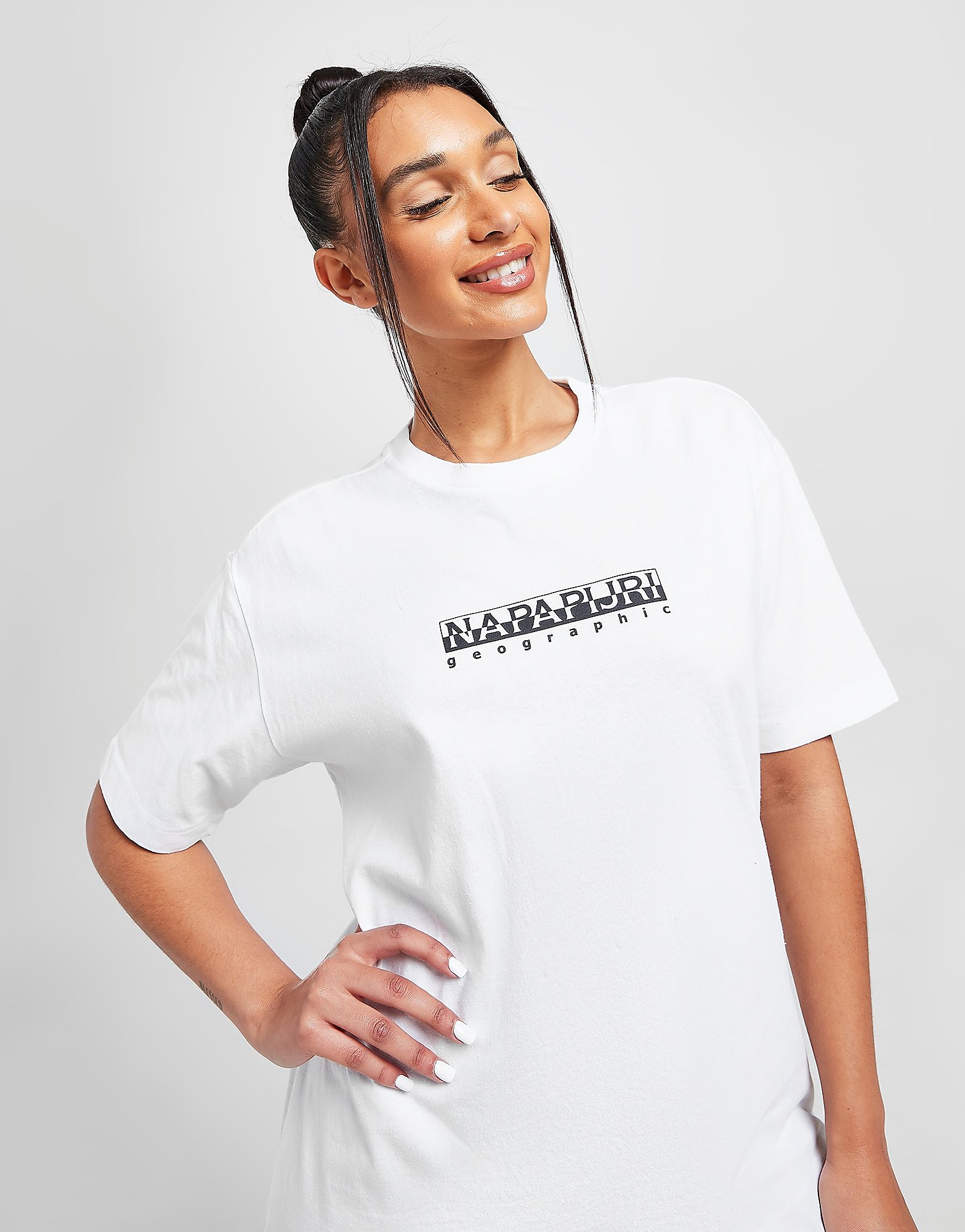 

Napapijri Short Sleeve Logo T-Shirt - White - Womens, White