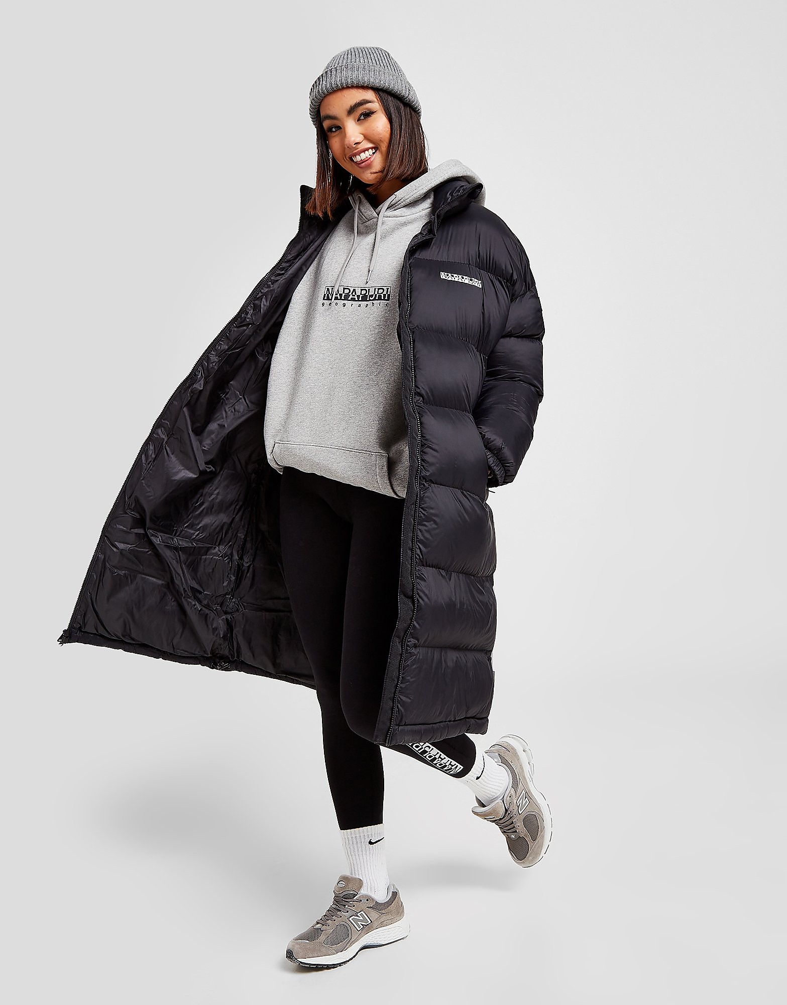 

Napapijri Box Long Padded Jacket - Black - Womens, Black