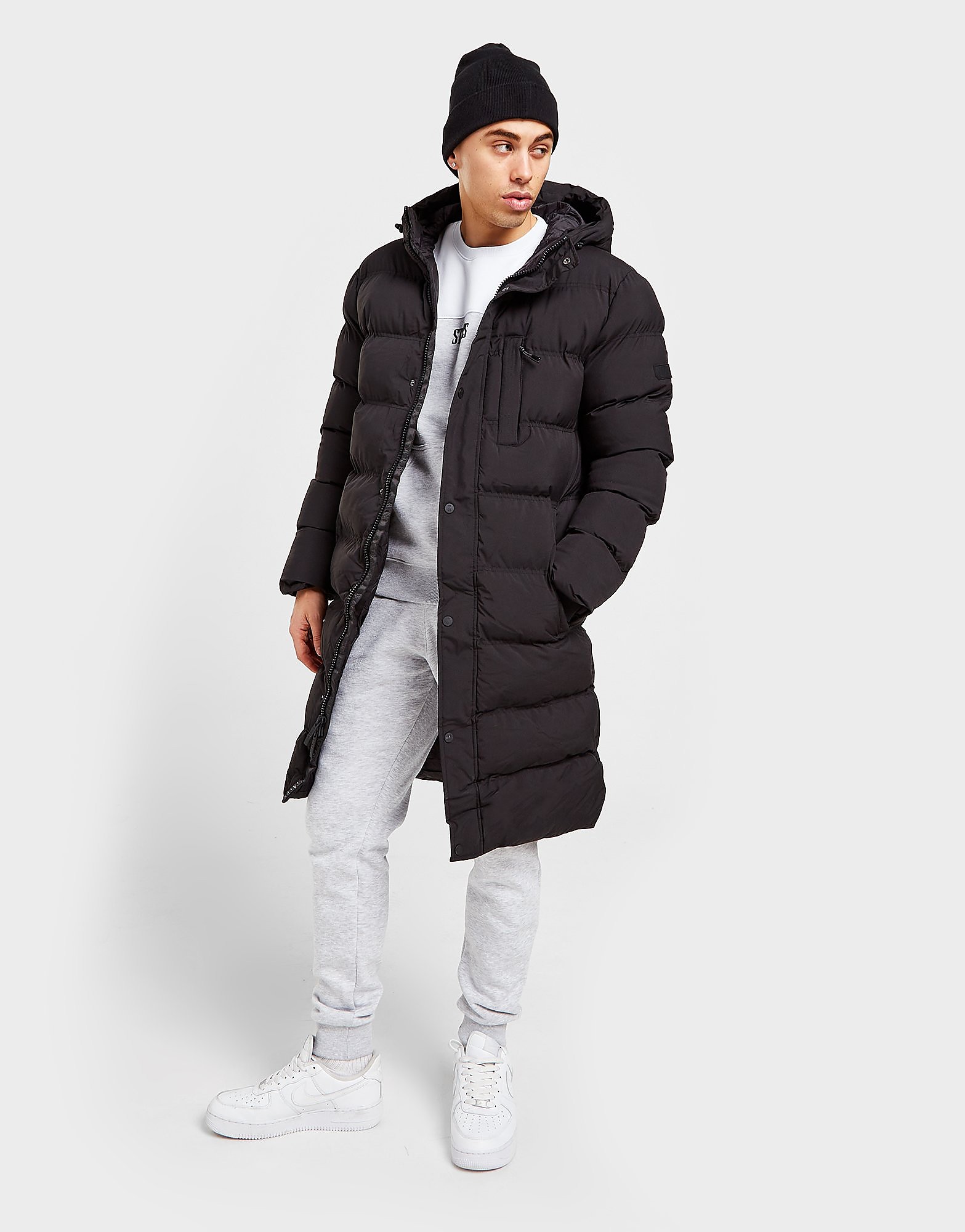 

Status Kast Longline Padded Jacket - Black - Mens, Black