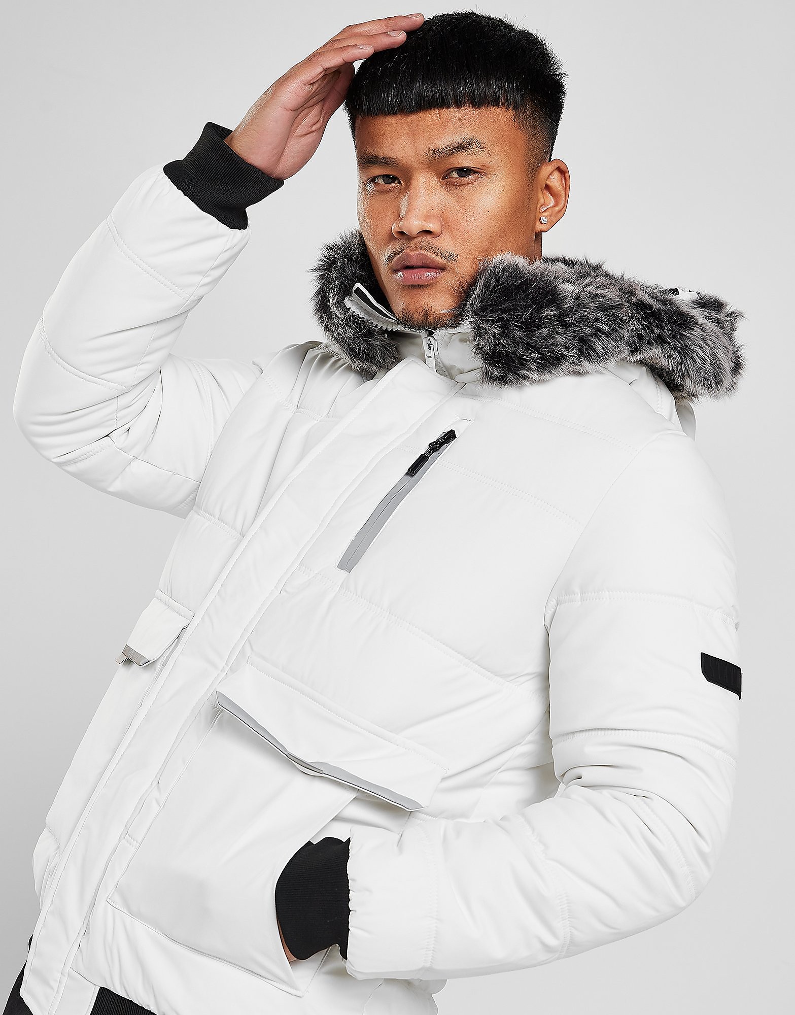 

Status Russi Bomber Parka - White - Mens, White